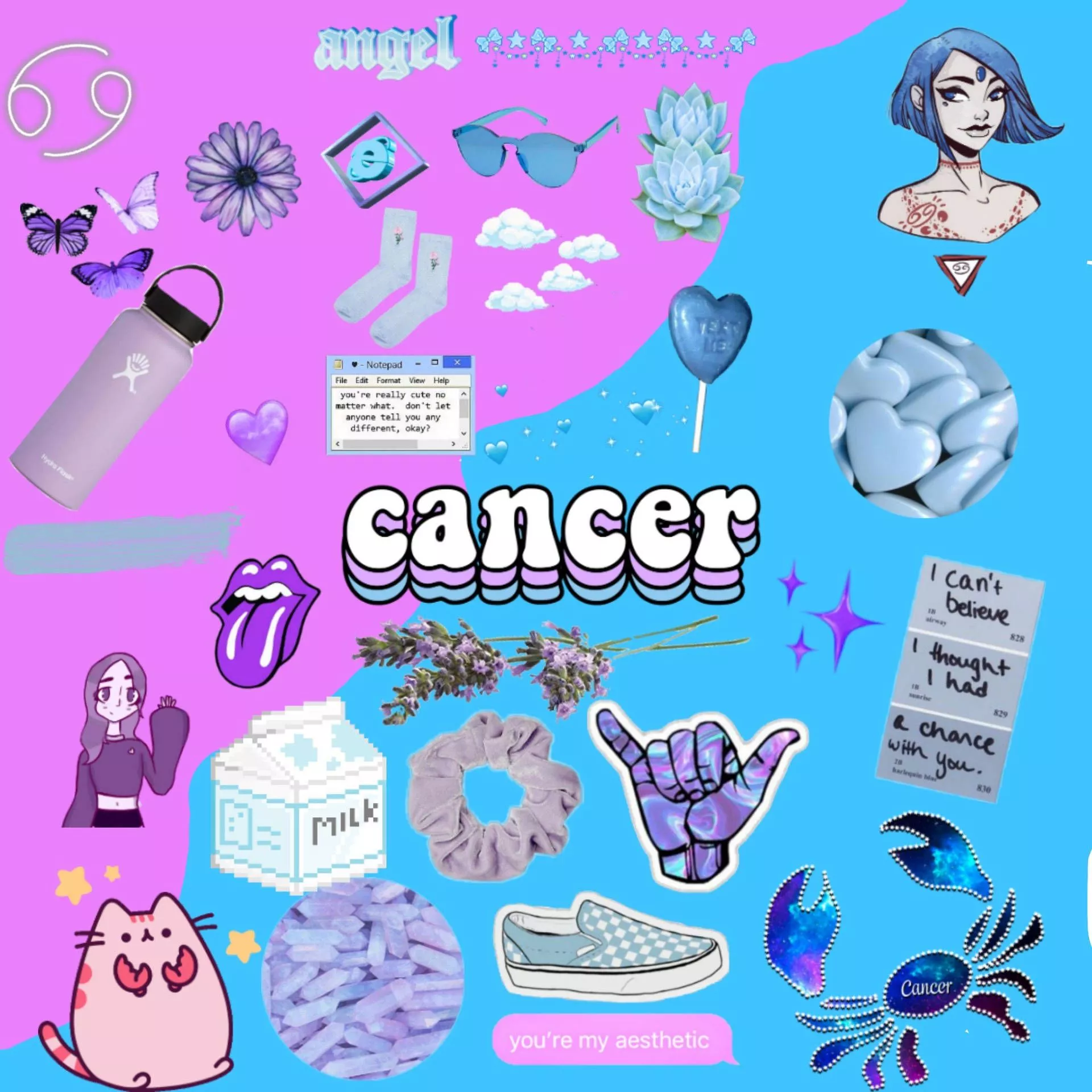 Cancer Zodiac Aesthetic Collage