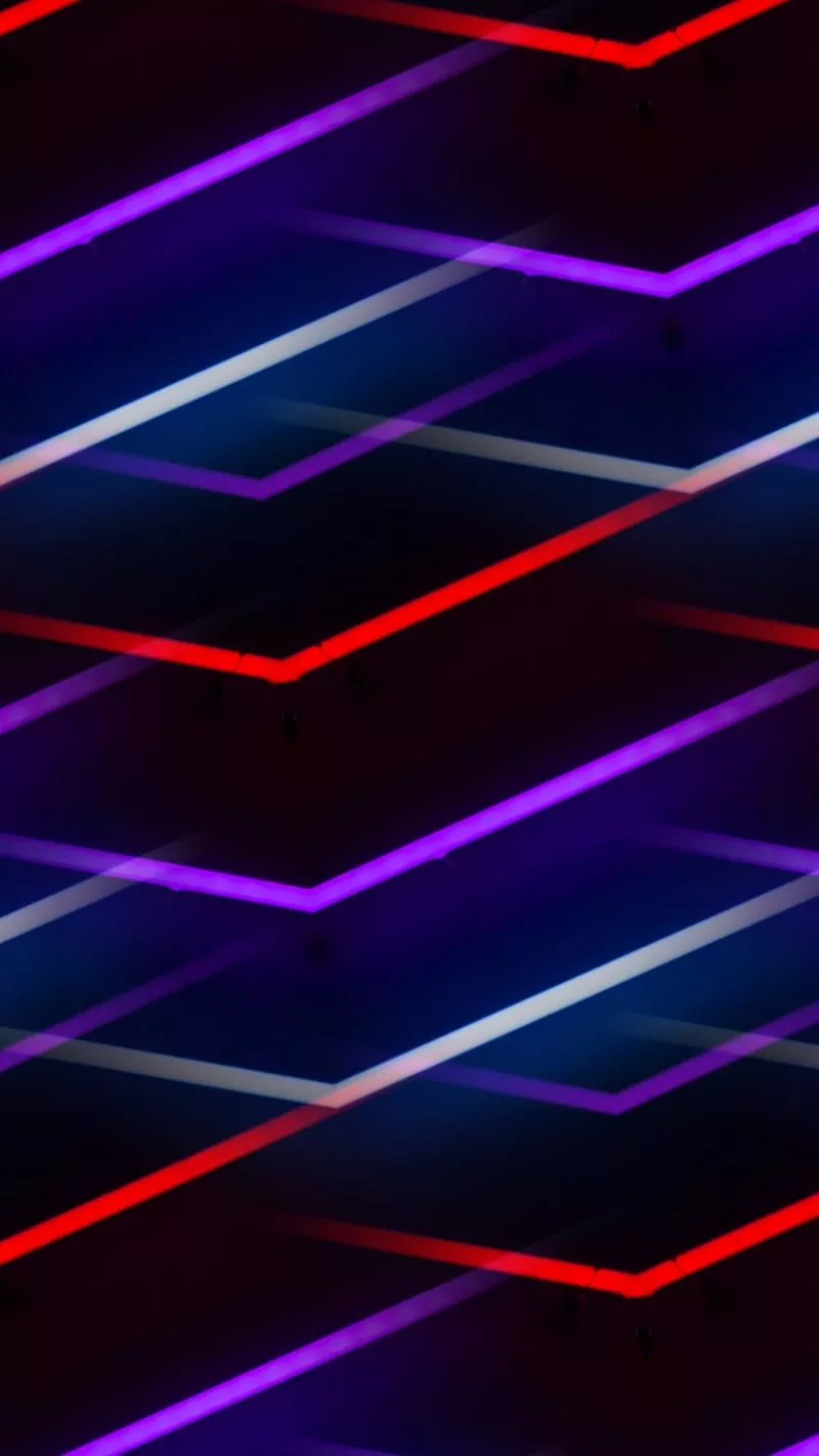 Dark Neon lights, Qubix, black, blue