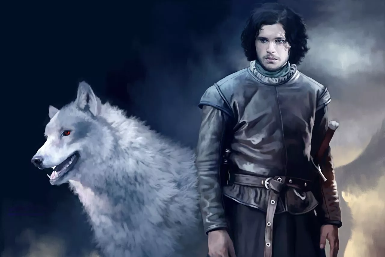 Thrones Kit Harington Wolves Men Jon Snow