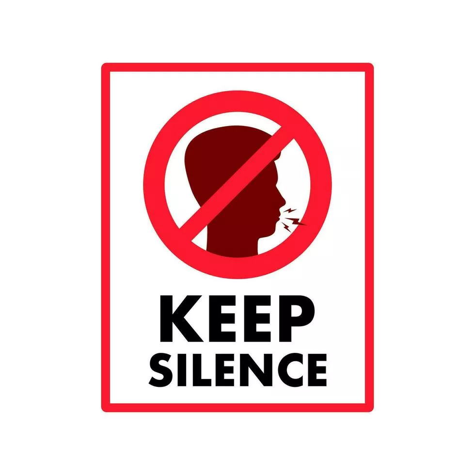 Keep Silence Vector Art, Icon