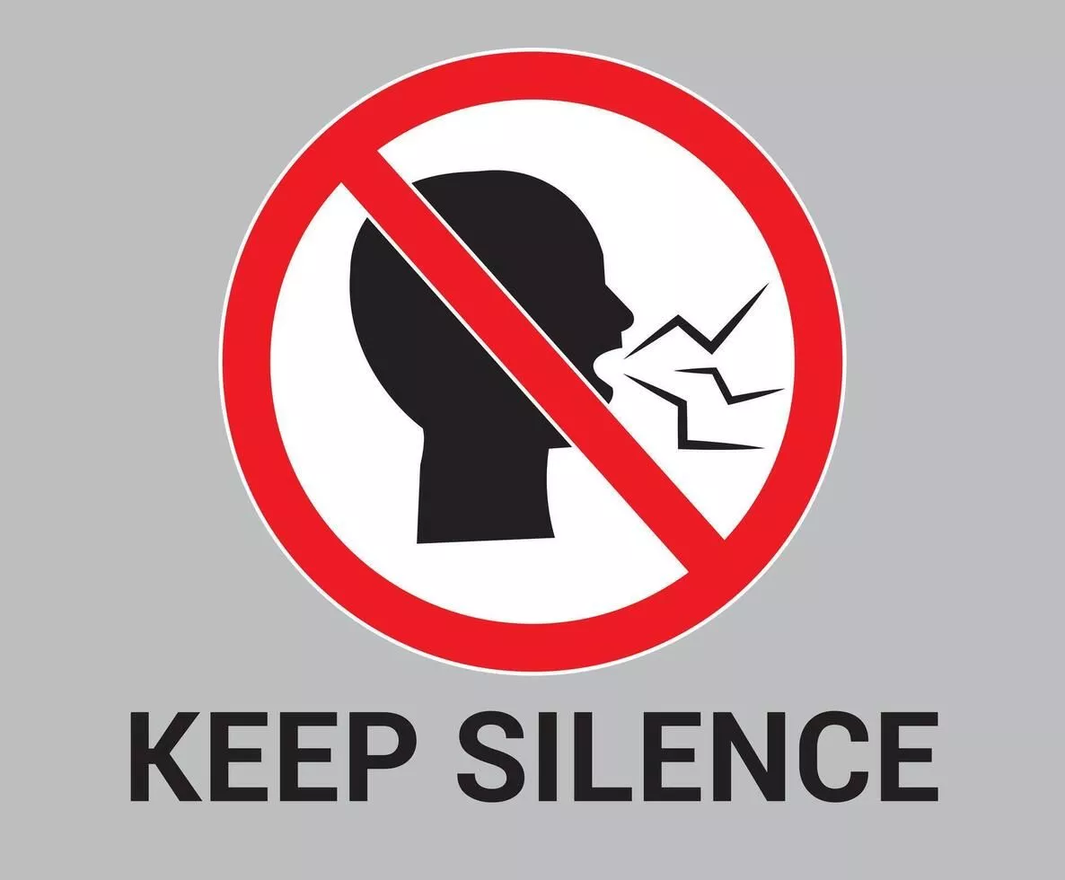 Keep Silence Vector Art, Icon
