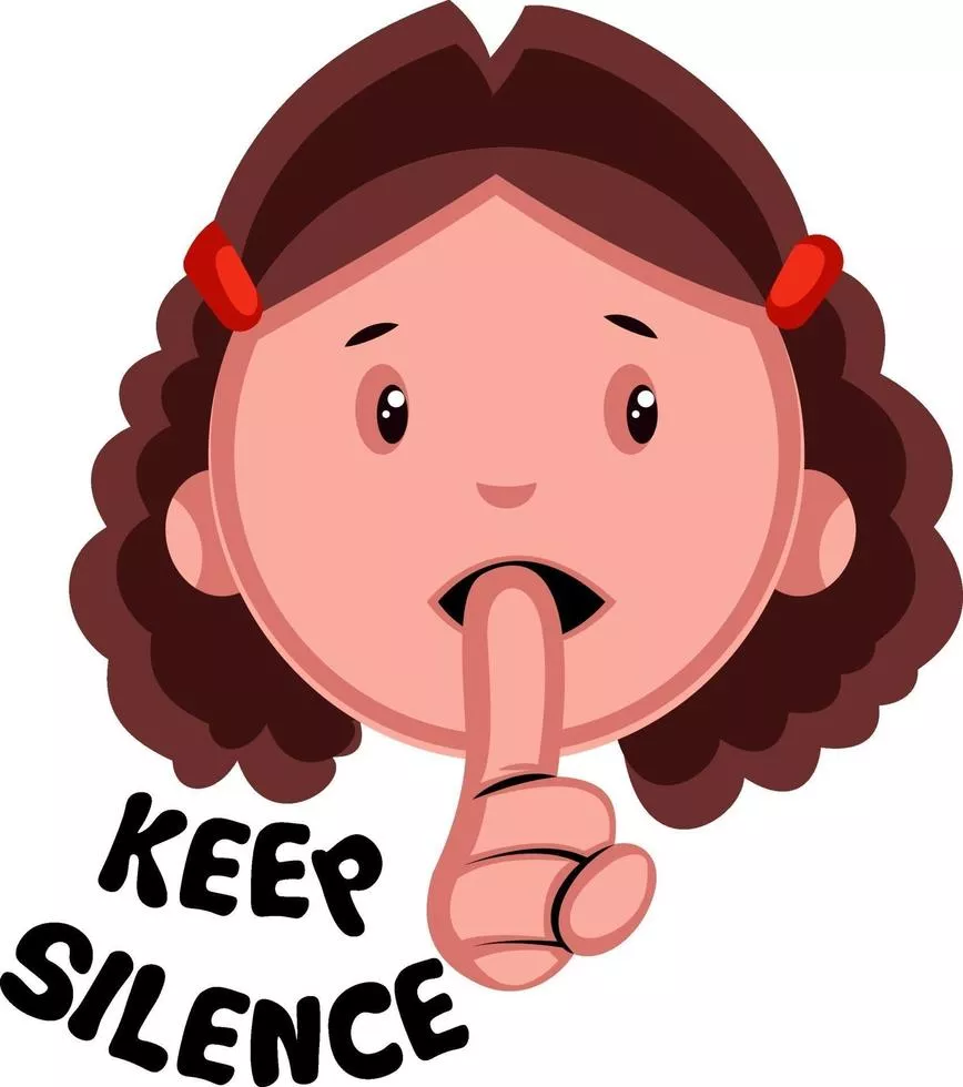 Keep Silence Vector Art, Icon