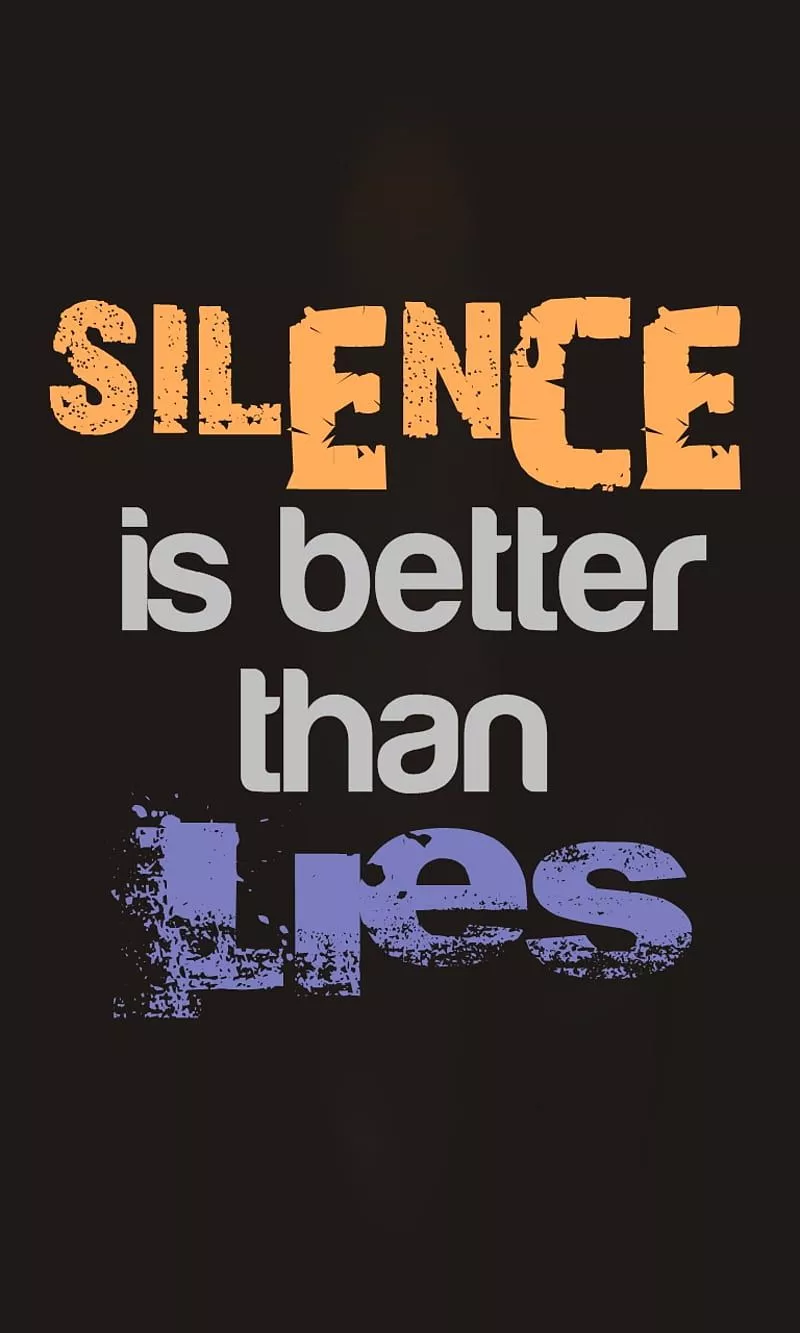 HD silence quote wallpaper