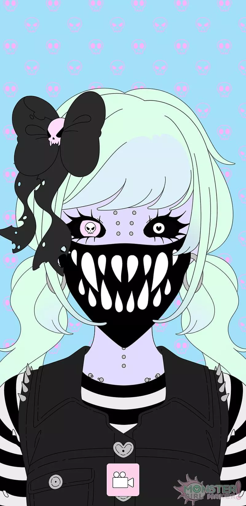 Dyker, alien, biker, creepy, cute, emo