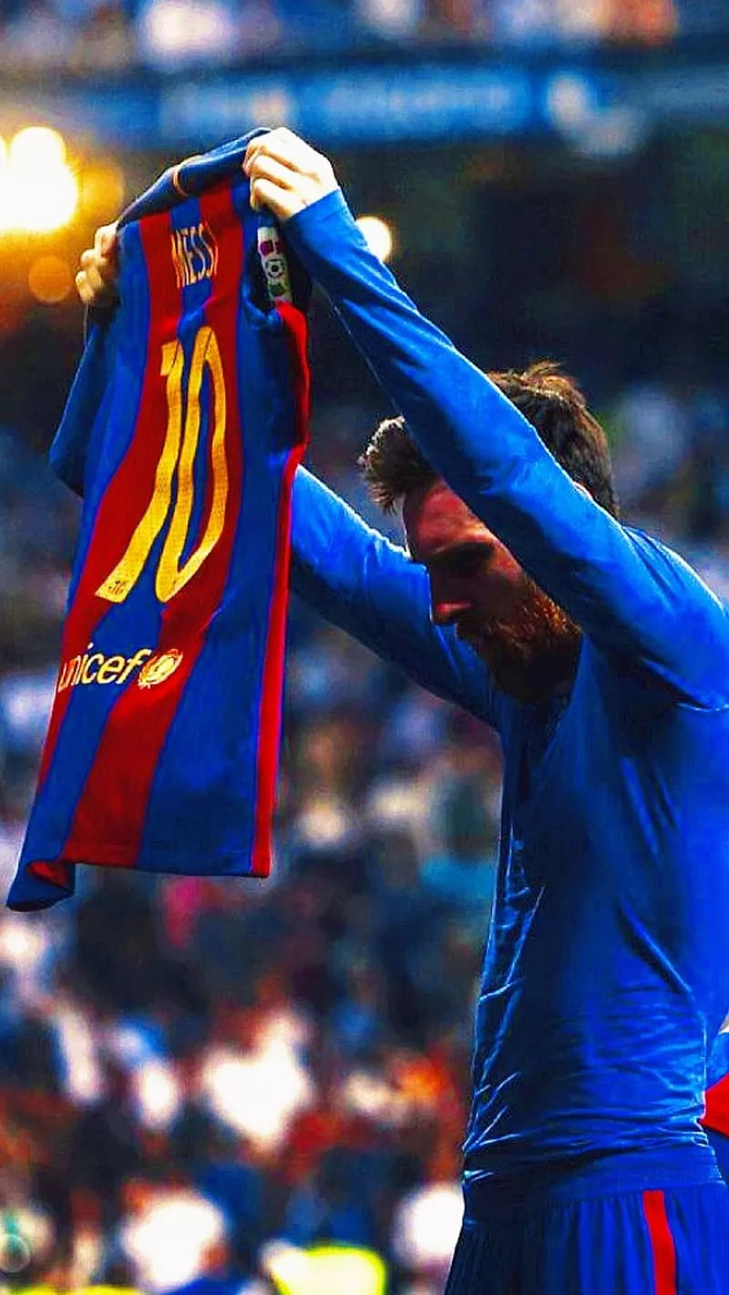 Messi With Barcelona Jersey, messi