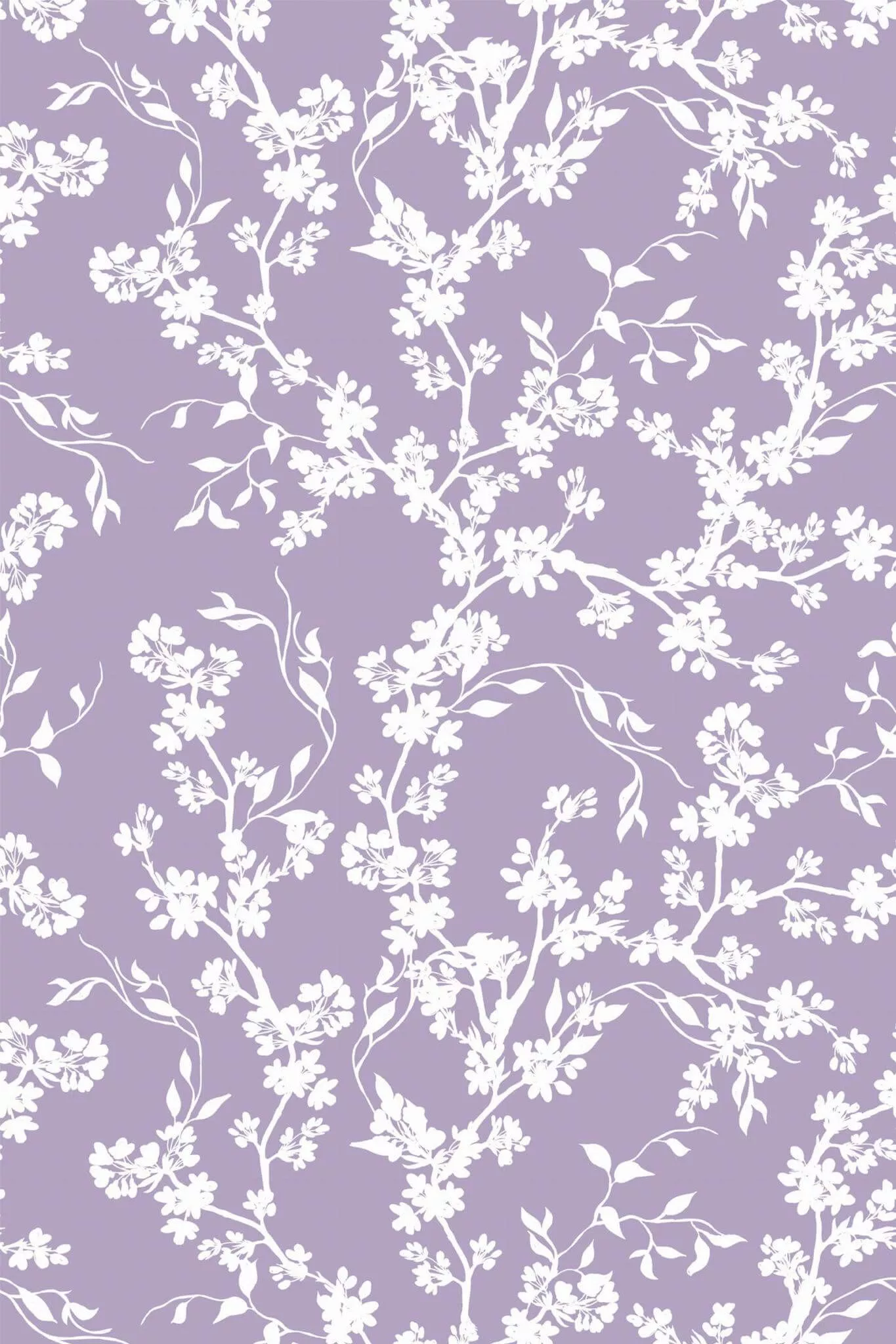 Purple sakura Peel and Stick Wallpaper