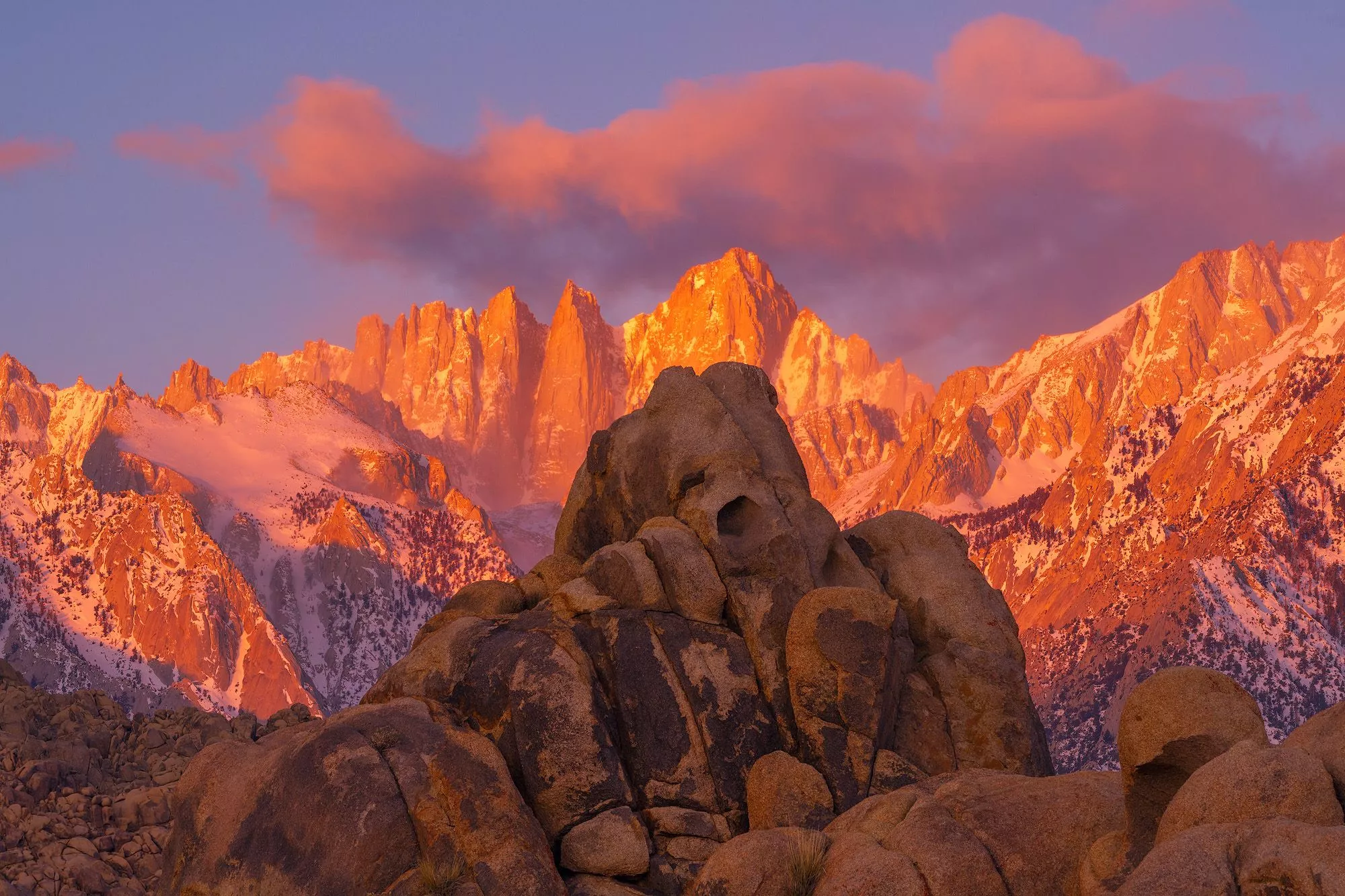 This morning's sunrise on Mt. Whitney