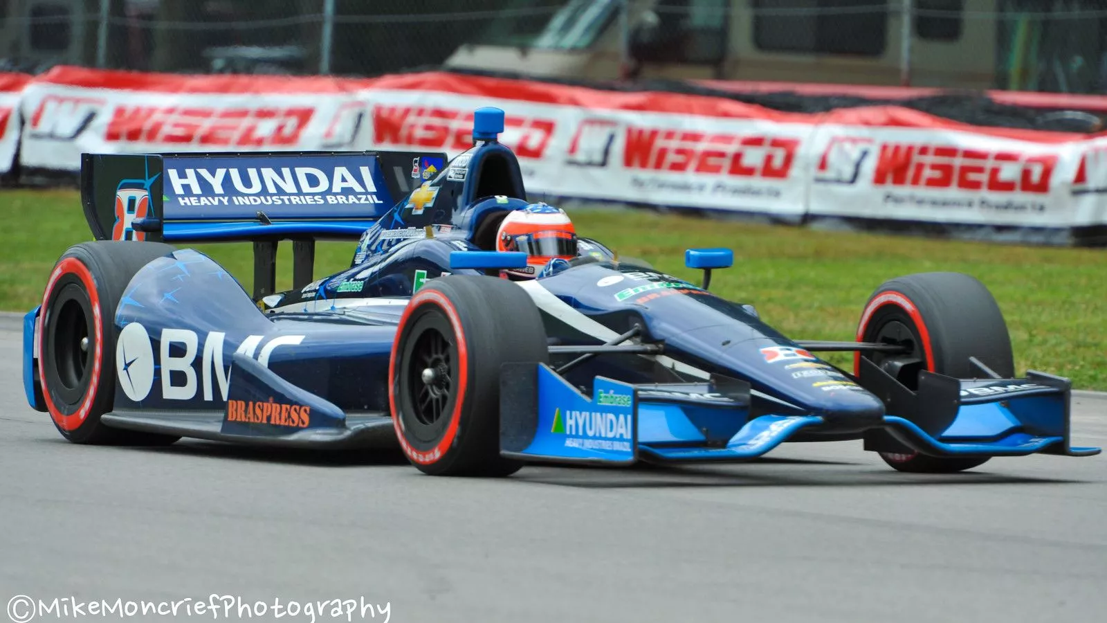 Brazilian Rubens Barrichello pilots his