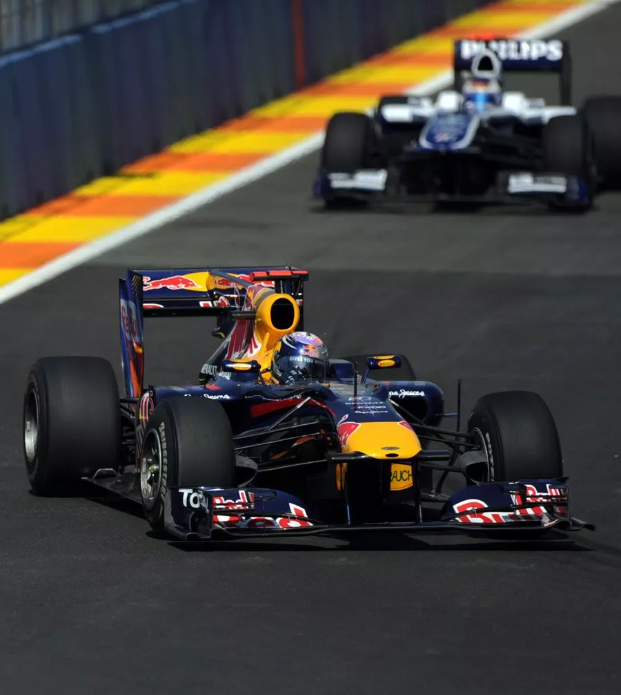 Sebastian Vettel leads Rubens