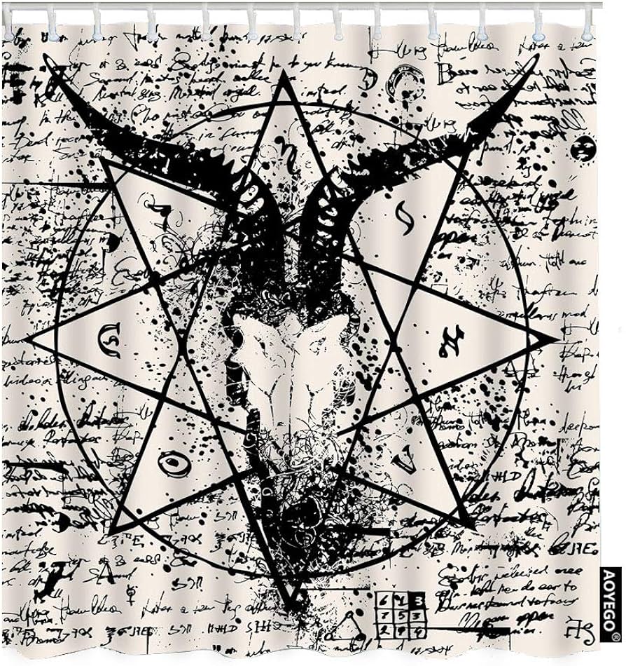 AOYEGO Pentagram Fabric Shower Curtain