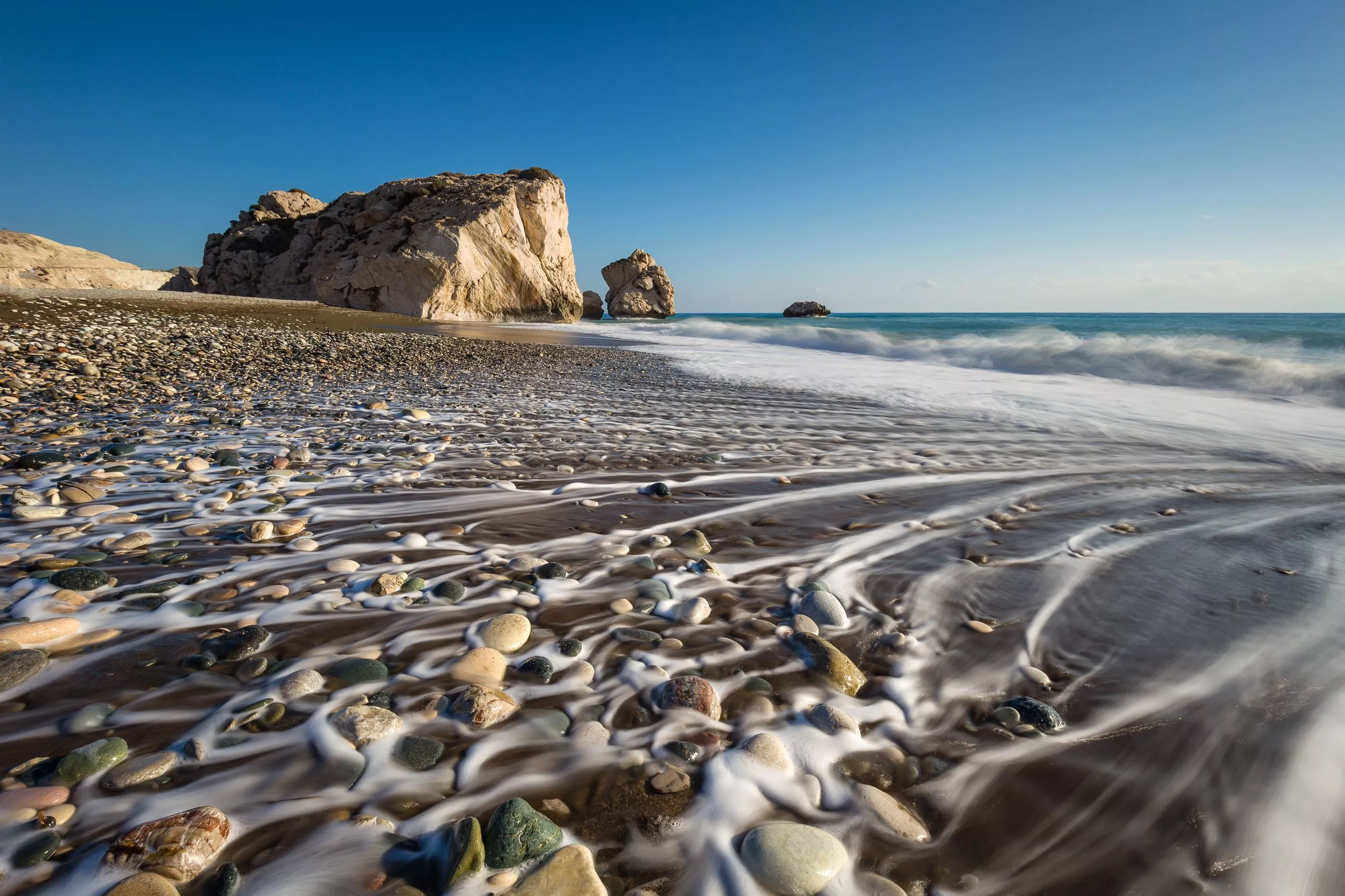 Wallpaper sea, rocks, coast, Cyprus