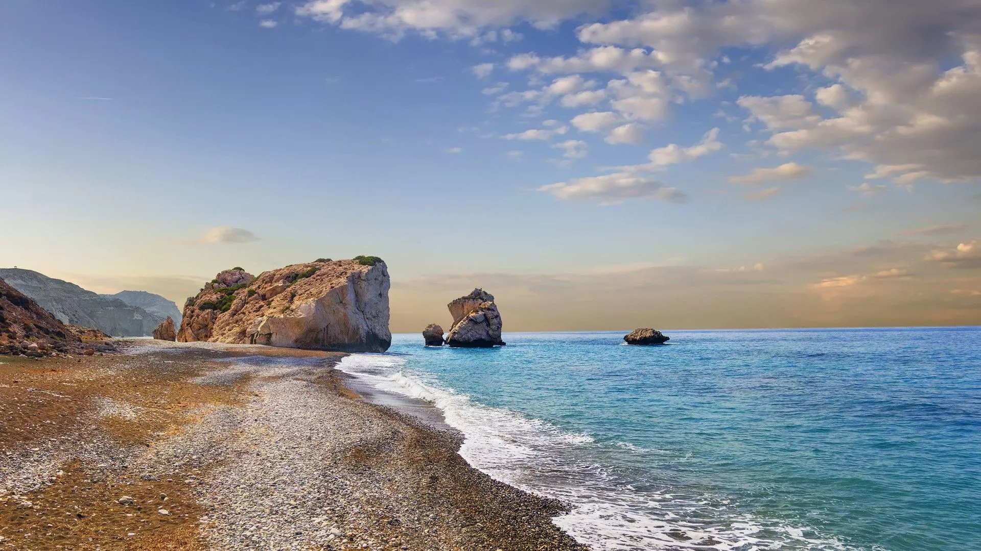rock Petra tou Romiou between Limassol
