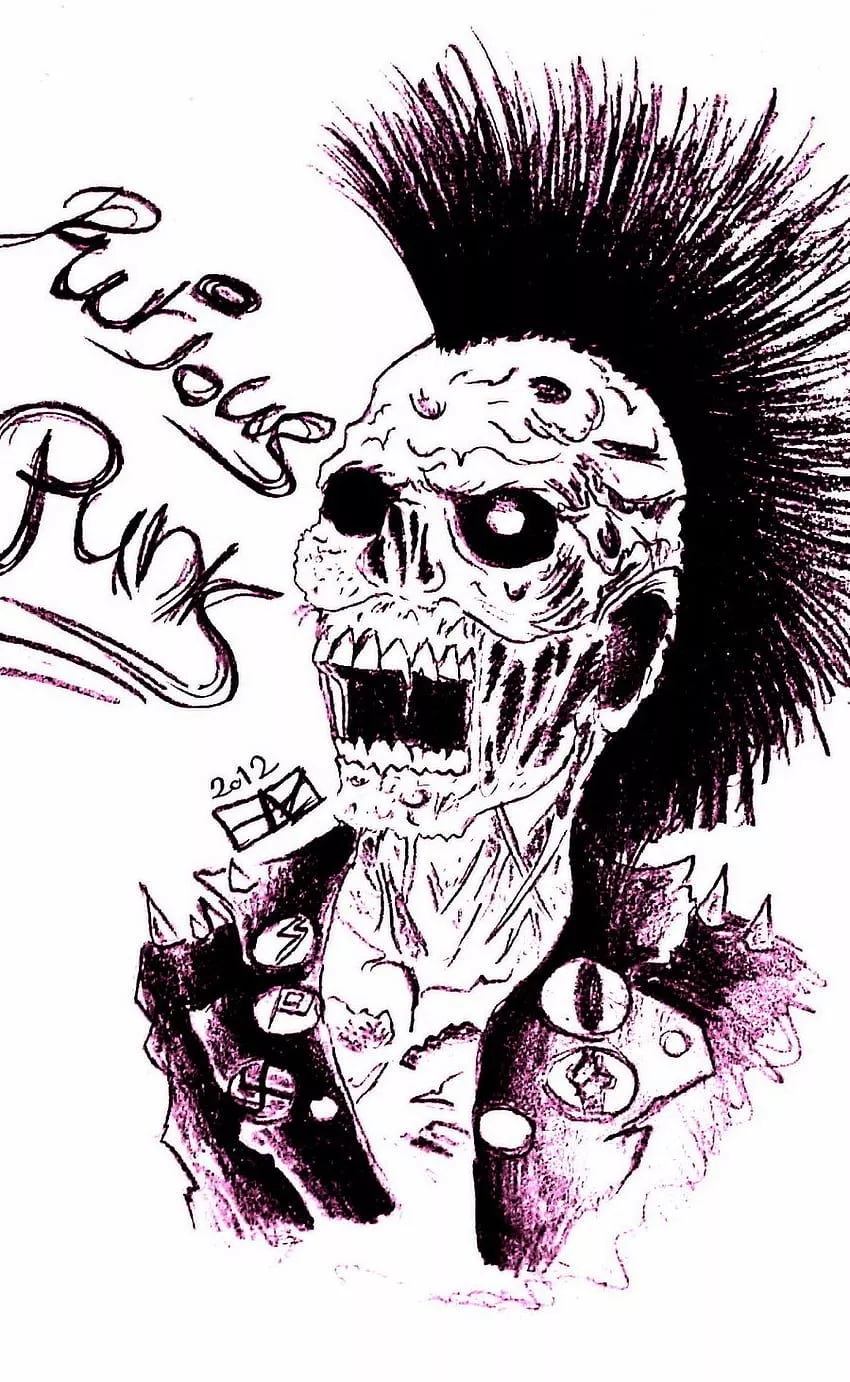 Punk Skull, hardcore punk HD phone