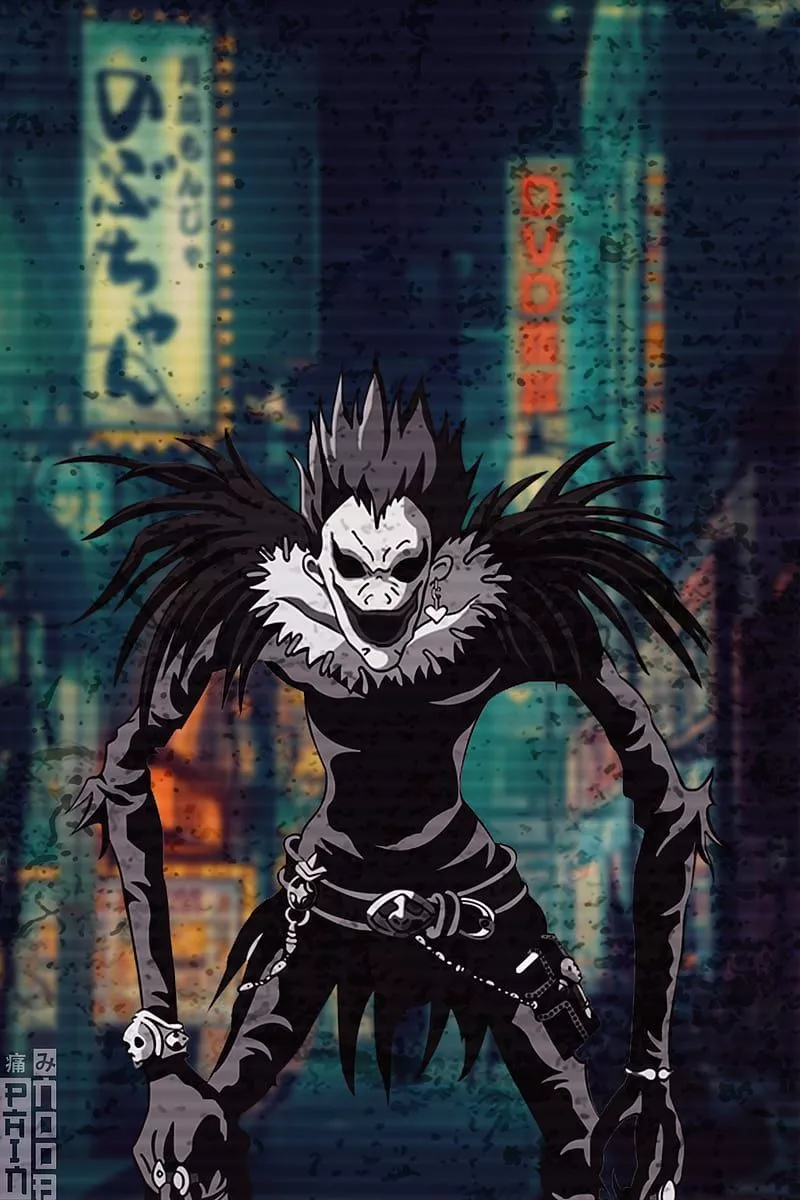 Ryuk, anime, apple, dark, deathgod
