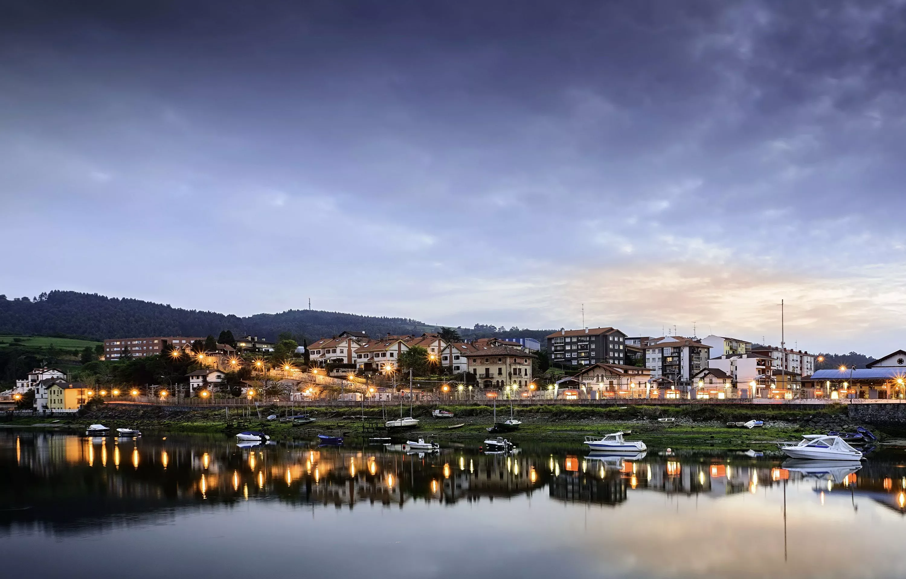 image Spain Plencia Sky Rivers Evening
