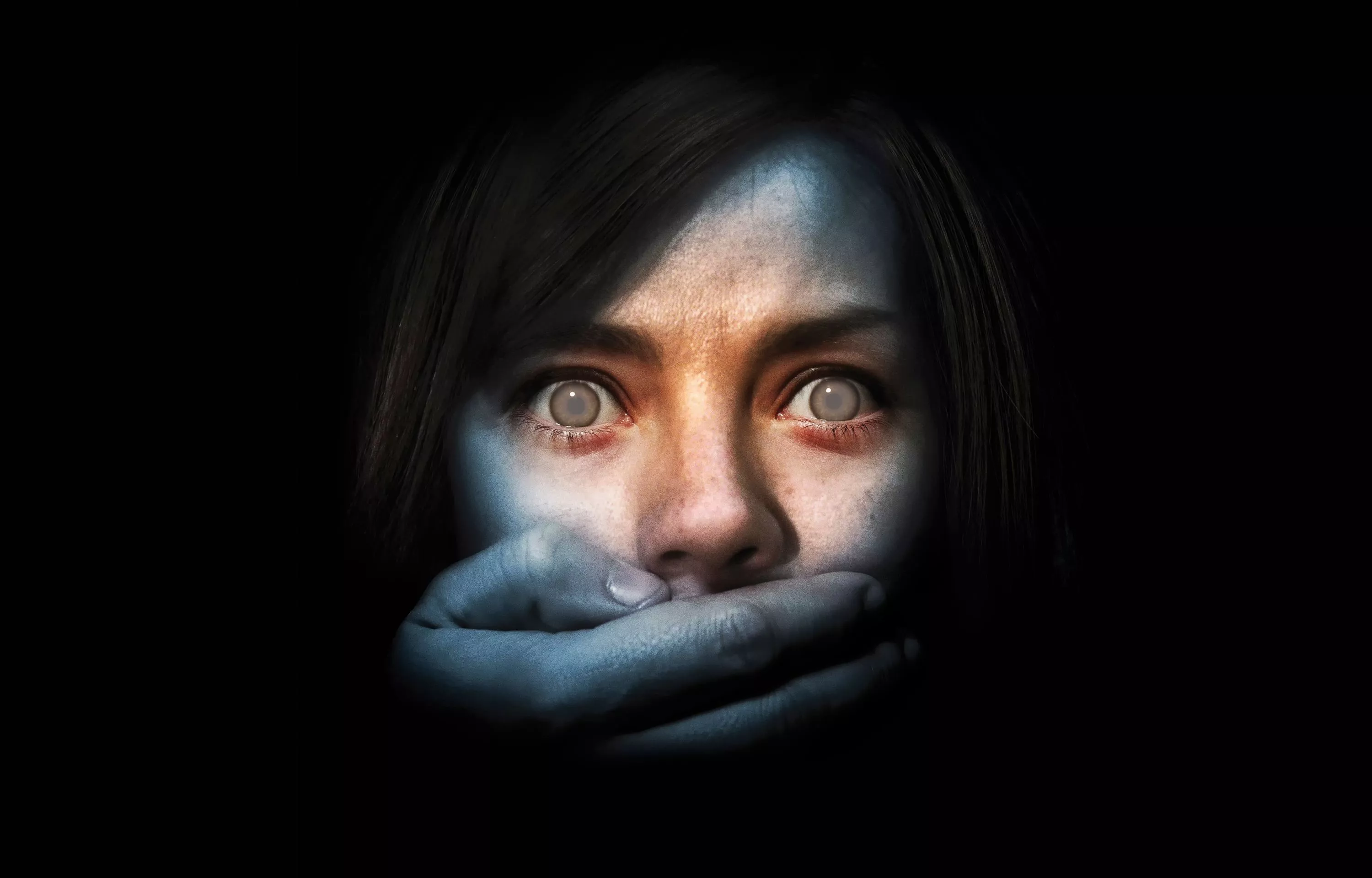 Wallpaper face, horror, palm, Penthouse