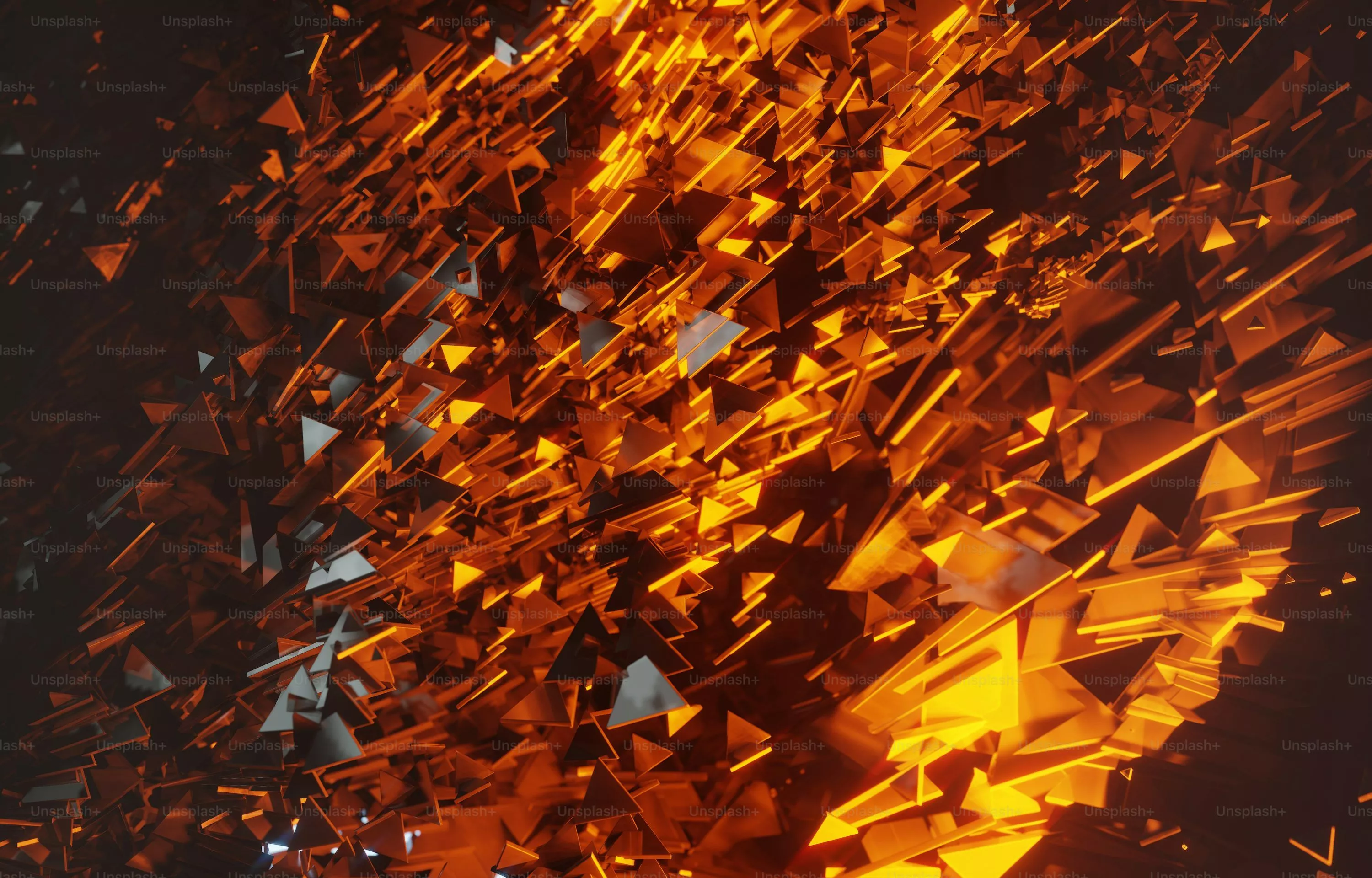 An abstract image of orange and black