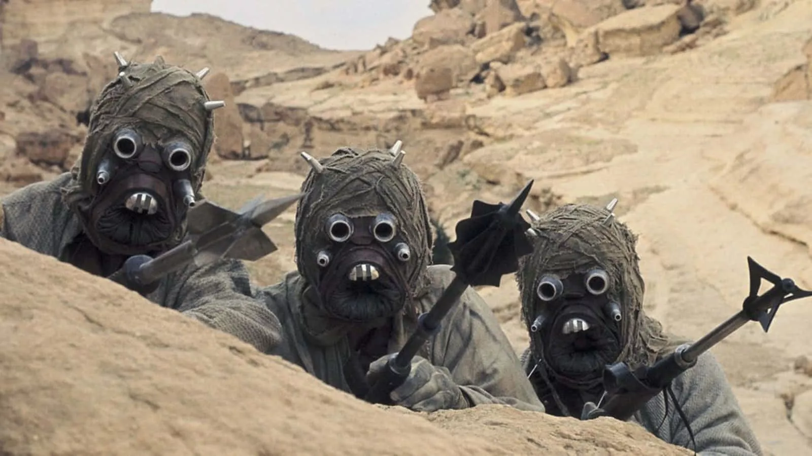 Riding Banthas on Tatooine Wallpaper