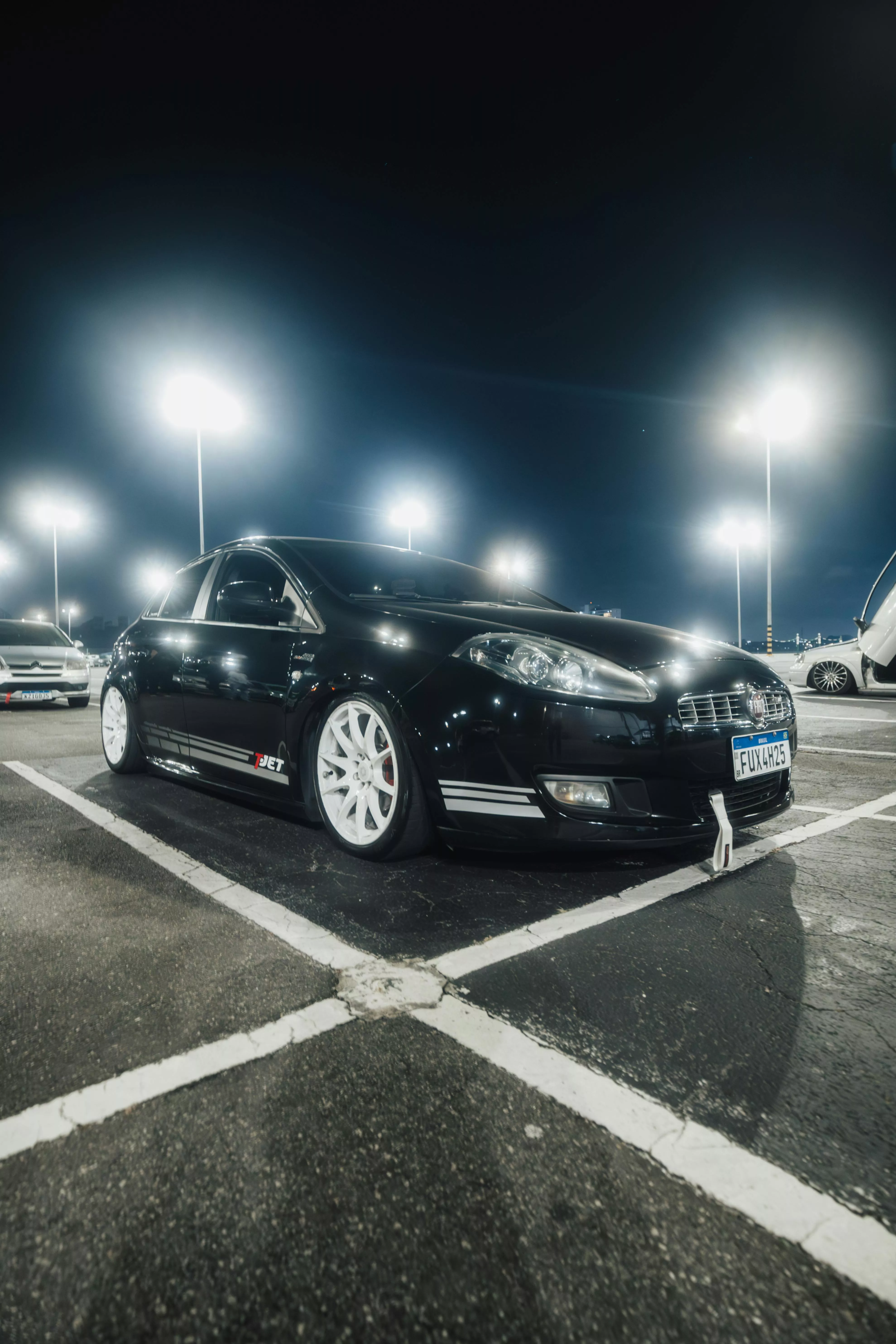 Black Fiat Bravo Parked on Parking Lot