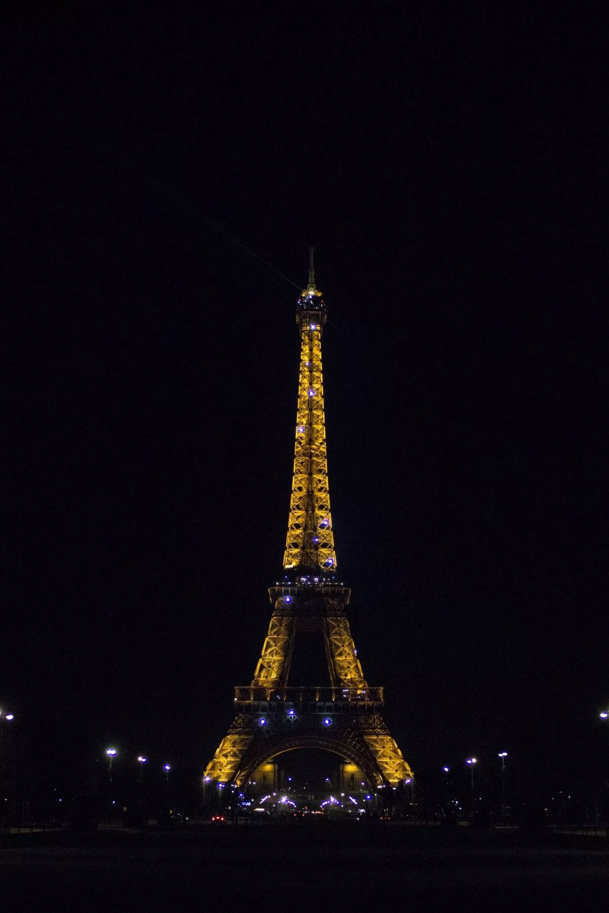 night, eiffel tower, paris