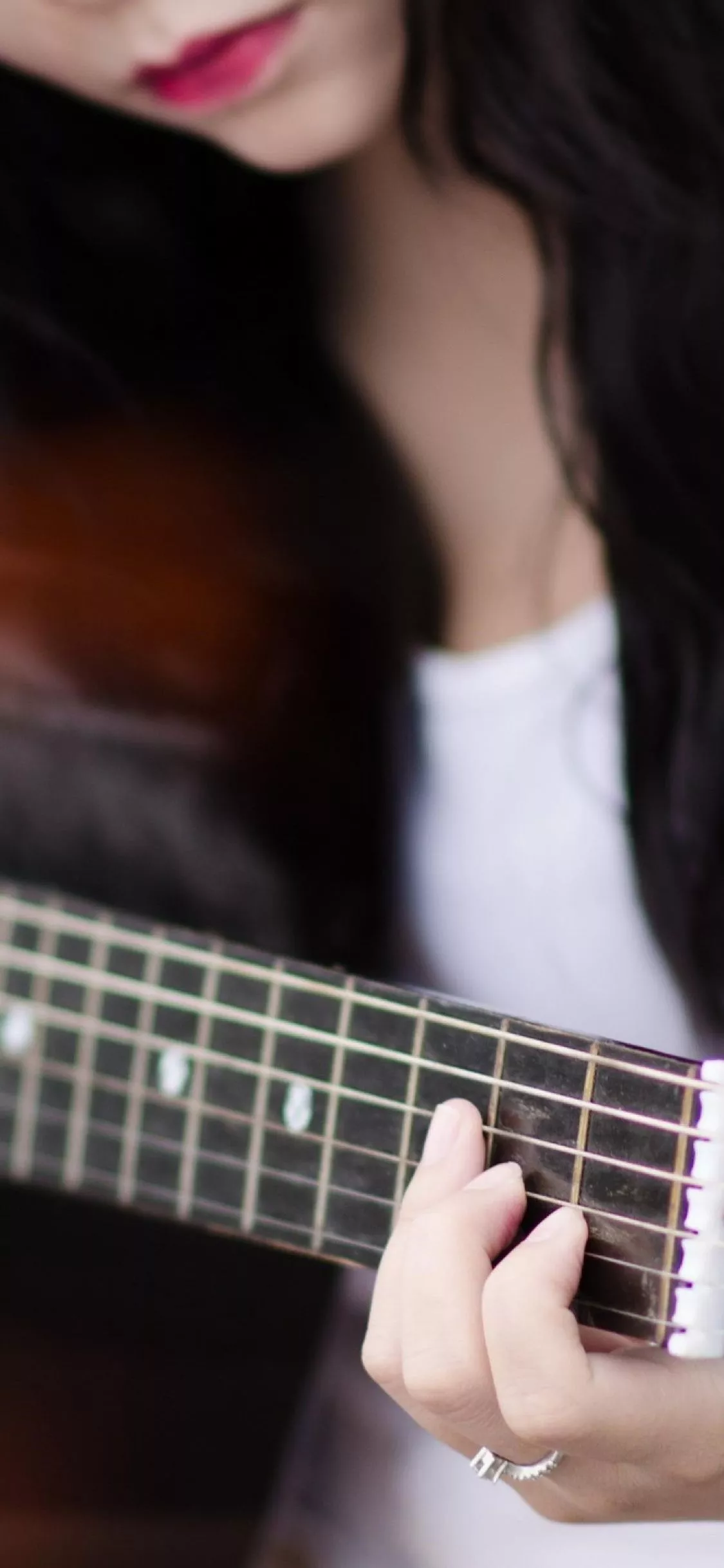 Girl Playing Guitar iPhone XS