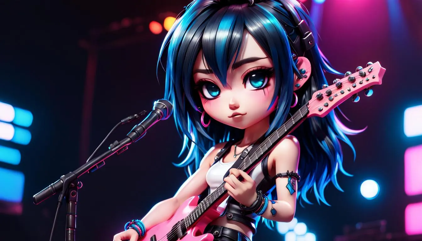 Hyper Realistic Chibi. Close Up. Girl