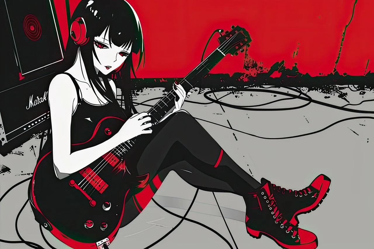 Download Goth, Girl, Guitar. Royalty