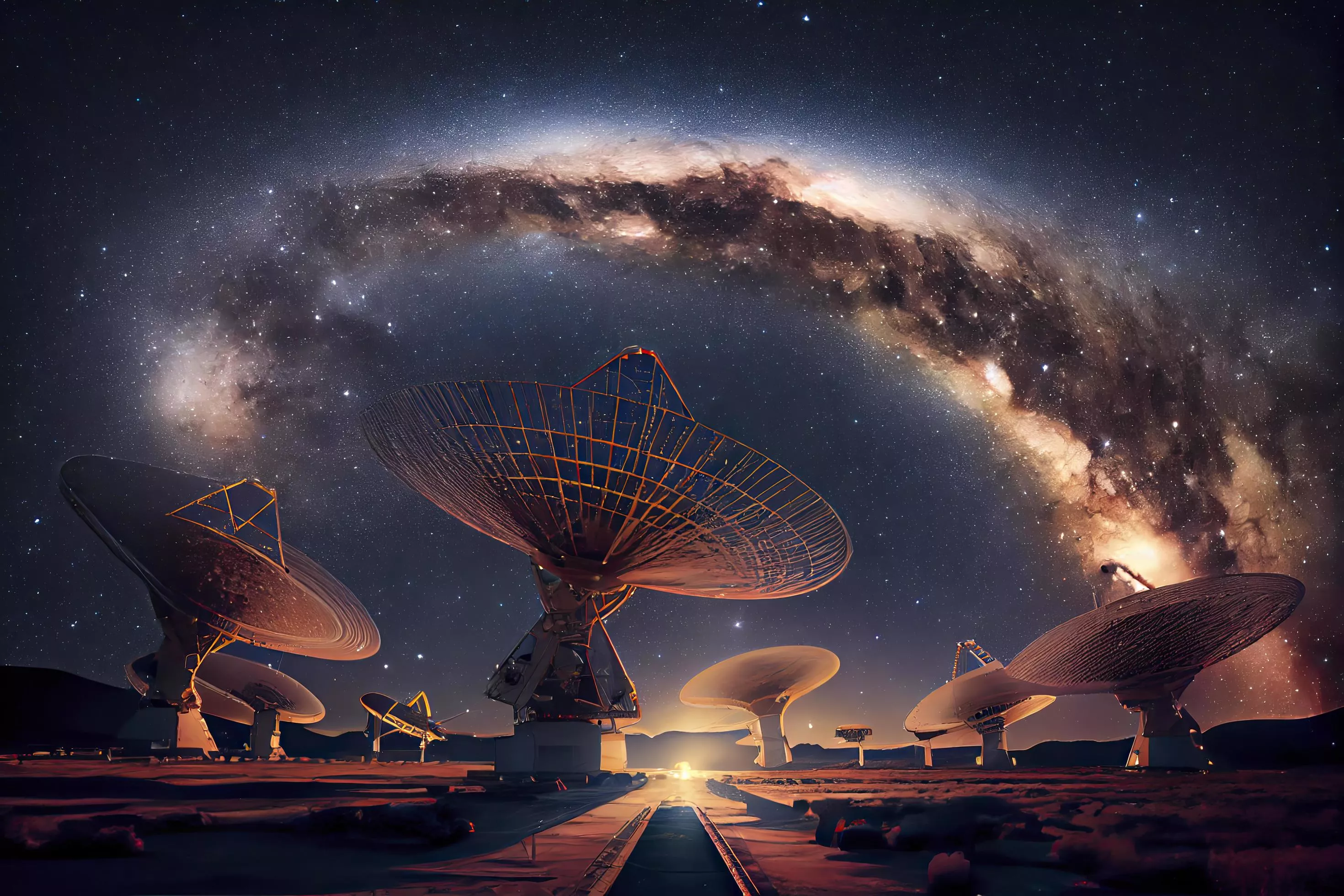 Astronomy deep space radio telescope