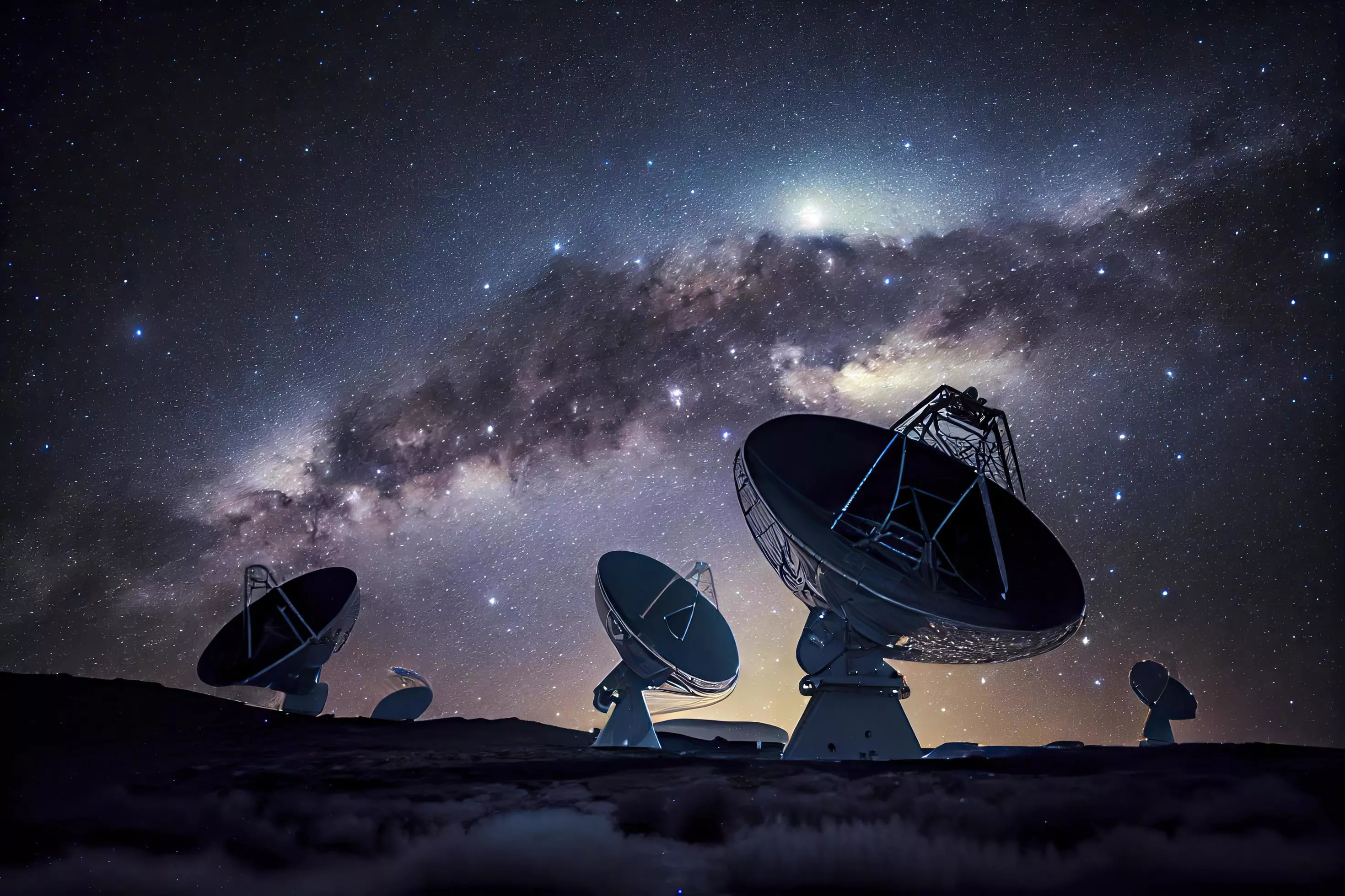 Astronomy deep space radio telescope