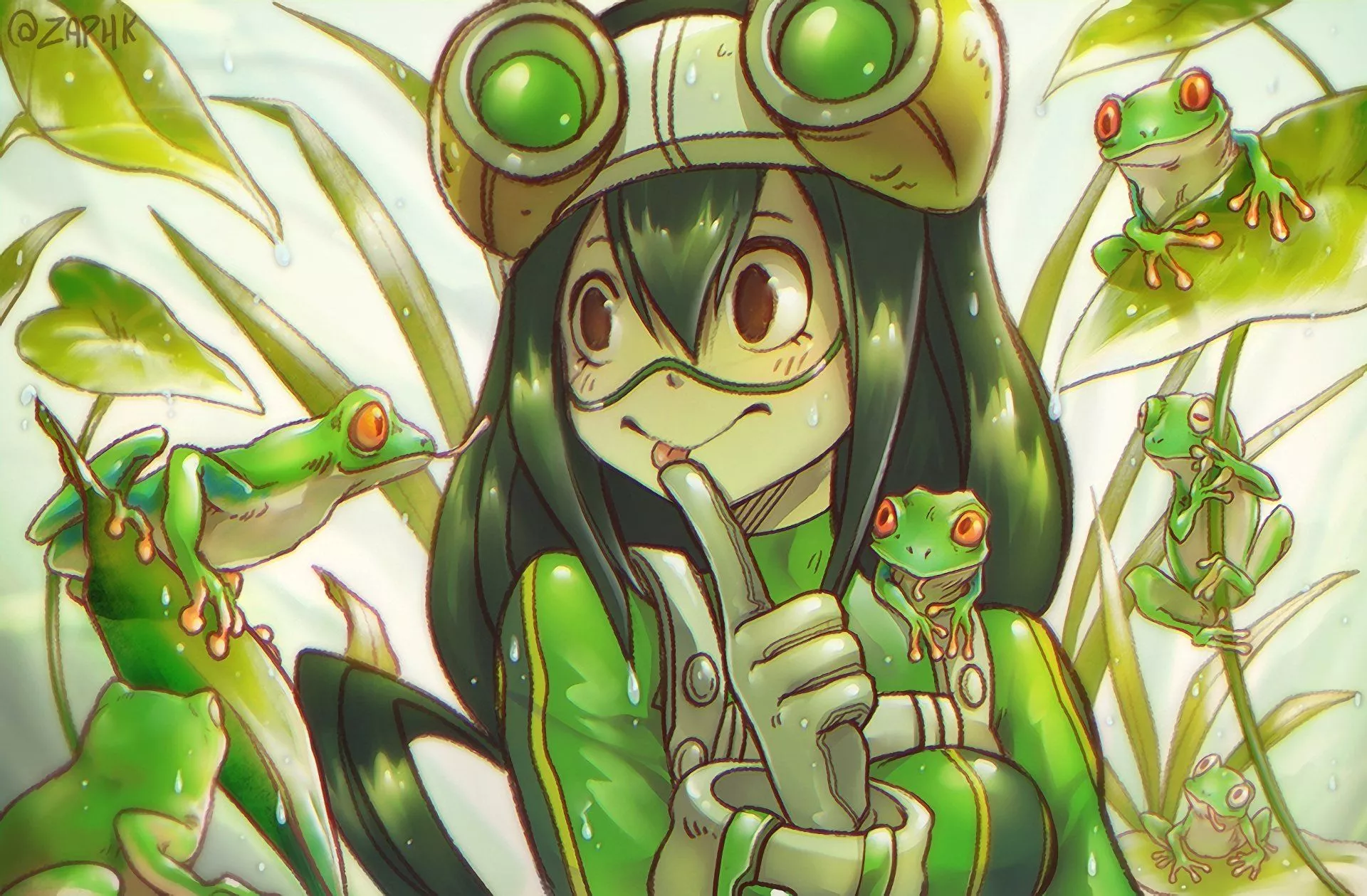 Tsuyu Asui My Hero Academia HD Wallpaper