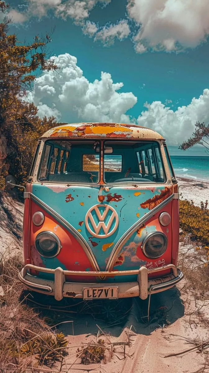 Wallpaper Vintage Volkswagen bus