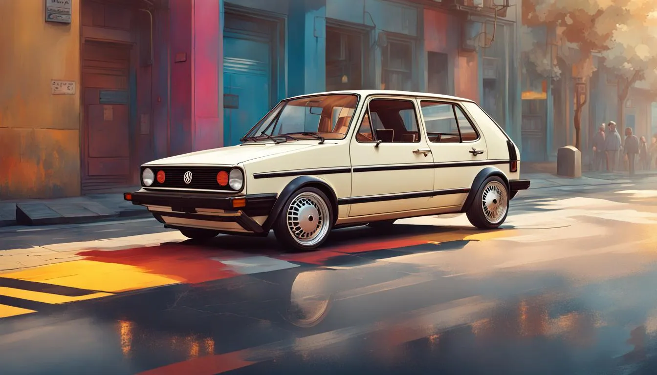 Off White Old Fashioned Volkswagen Golf