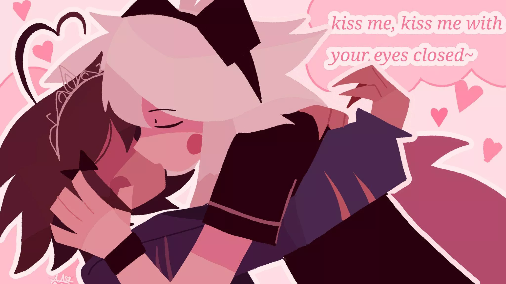 Alice x Oliver Twirls hair and giggle