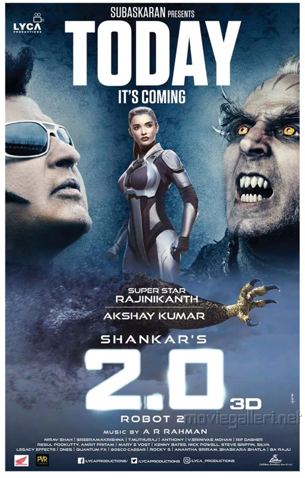 2.0 Movie Release Posters. Rajinikanth