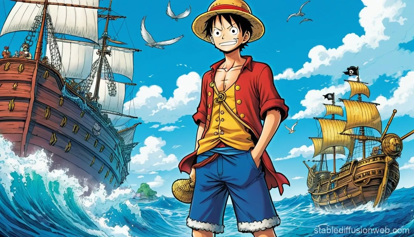 Gear 5 Luffy with One Piece Ocean