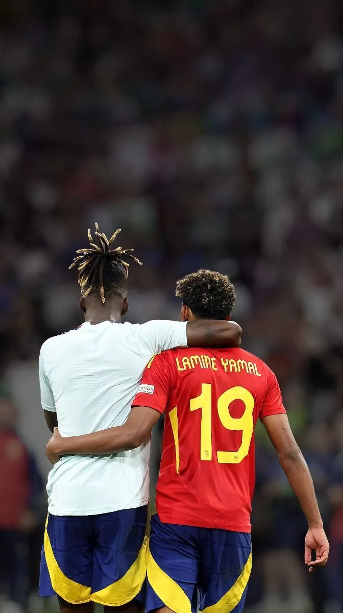 Lamine Yamal y Nico Williams
