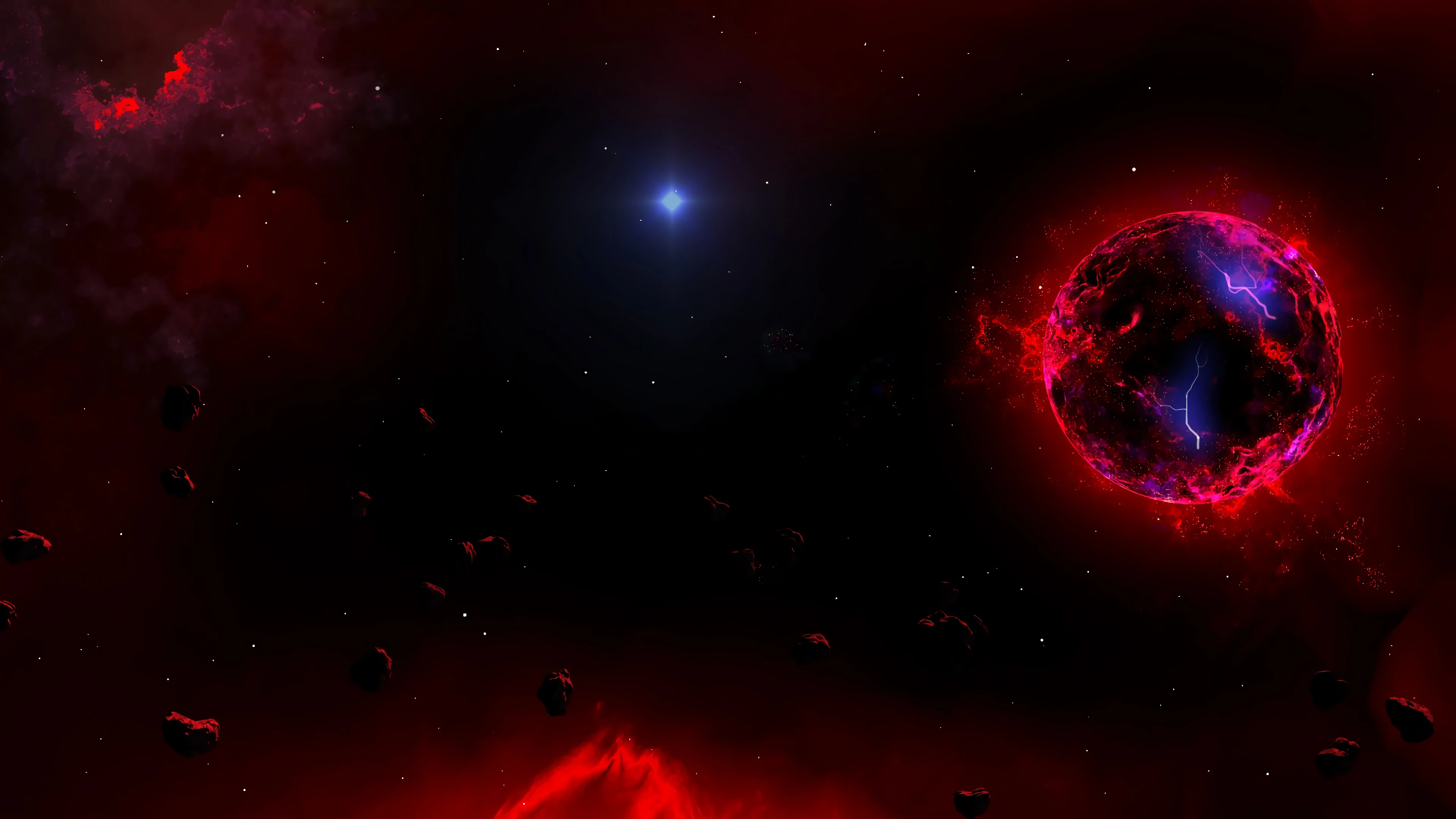 Planet on fire Wallpaper 4k HD