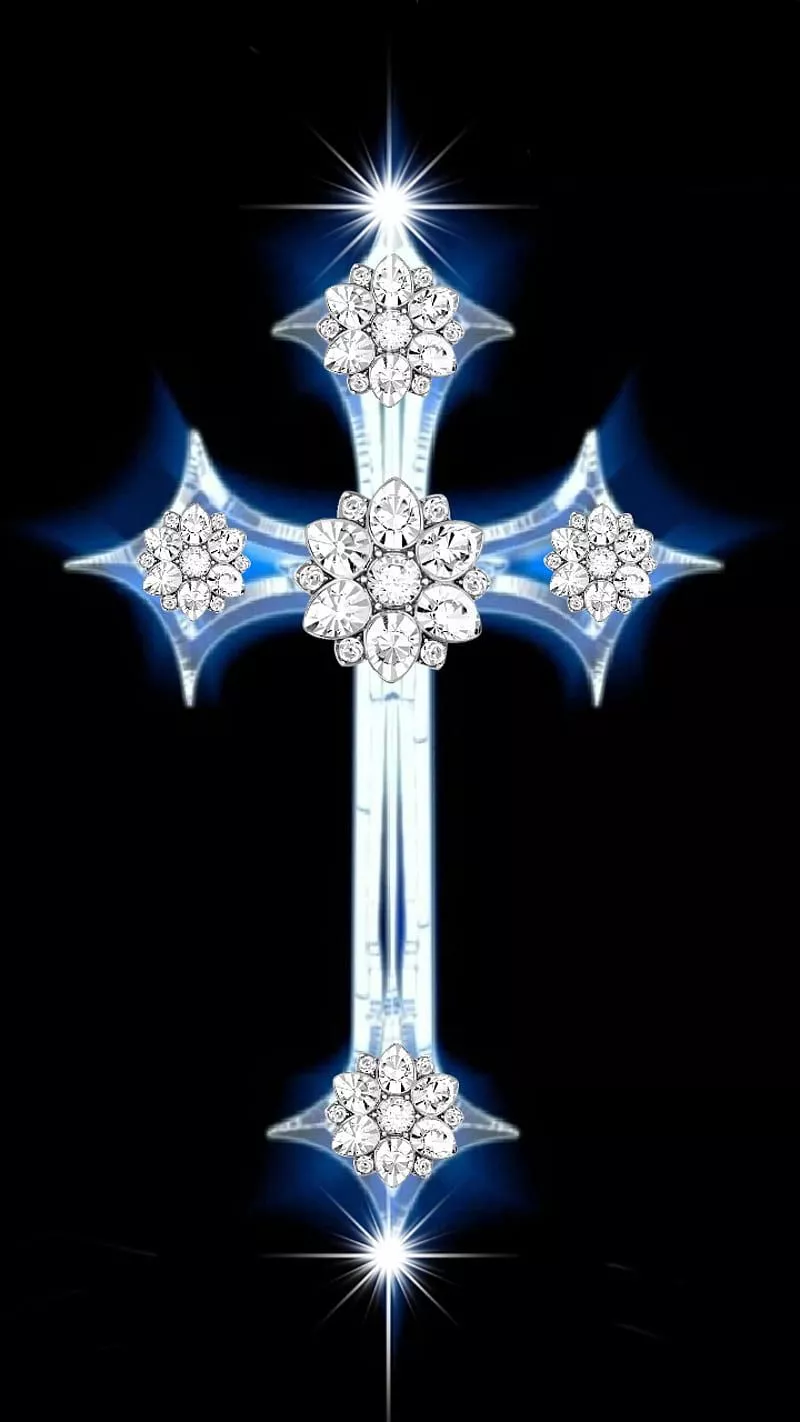 The Light, church, cross, diamonds, jesus, light, religious, sparkle, stars, HD phone wallpaper