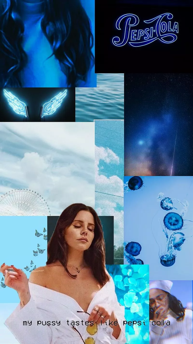 Blue Lana Del Rey, lana del rey, ldr, pepsi, HD phone wallpaper
