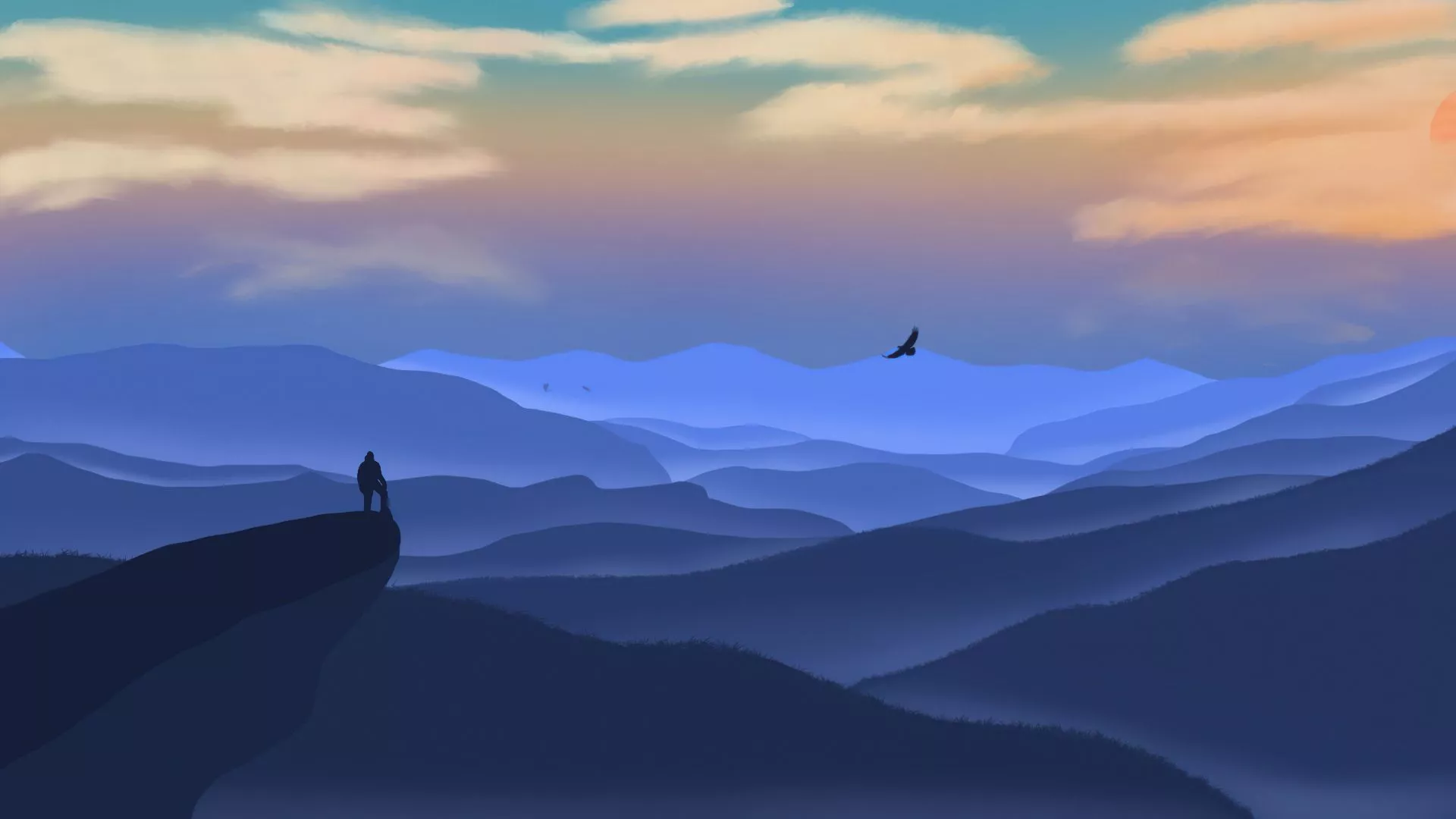 Blue Artistic 4k Mountains 1080P Laptop