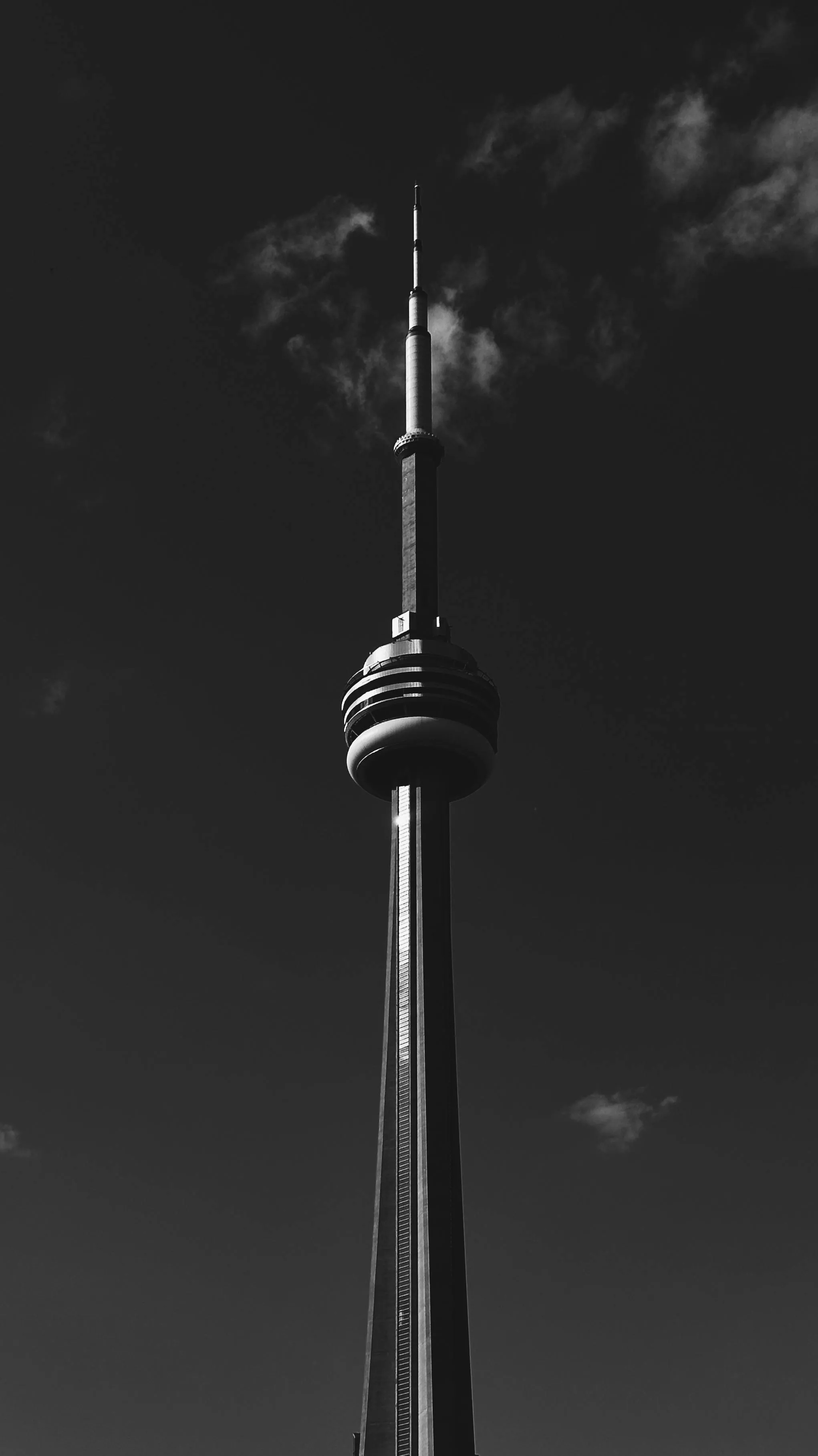 Toronto CN Tower in Black and White
