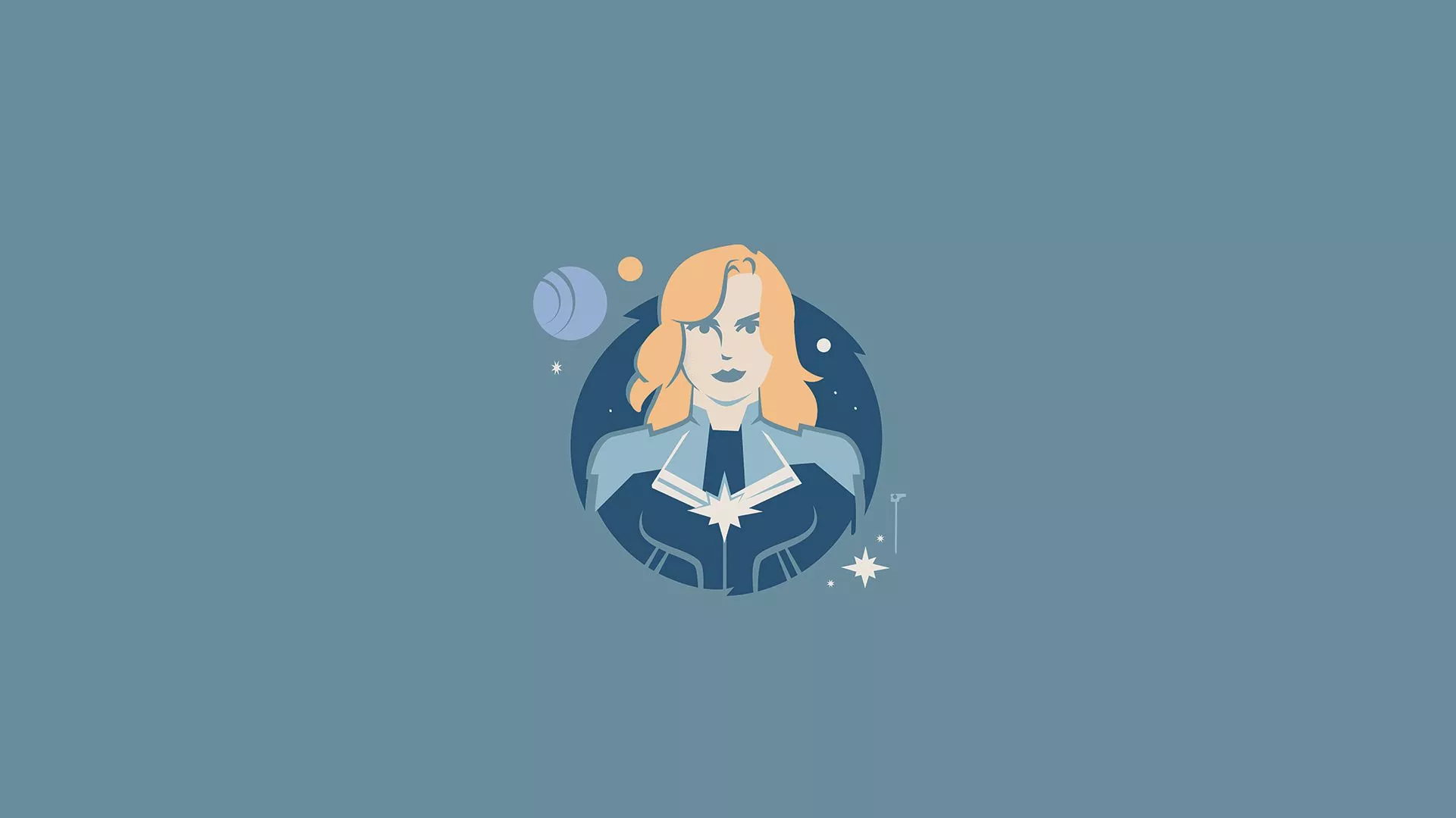 Captain Marvel Minimalist Artwork Wallpaper, HD Minimalist 4K Wallpaper, Image and Background