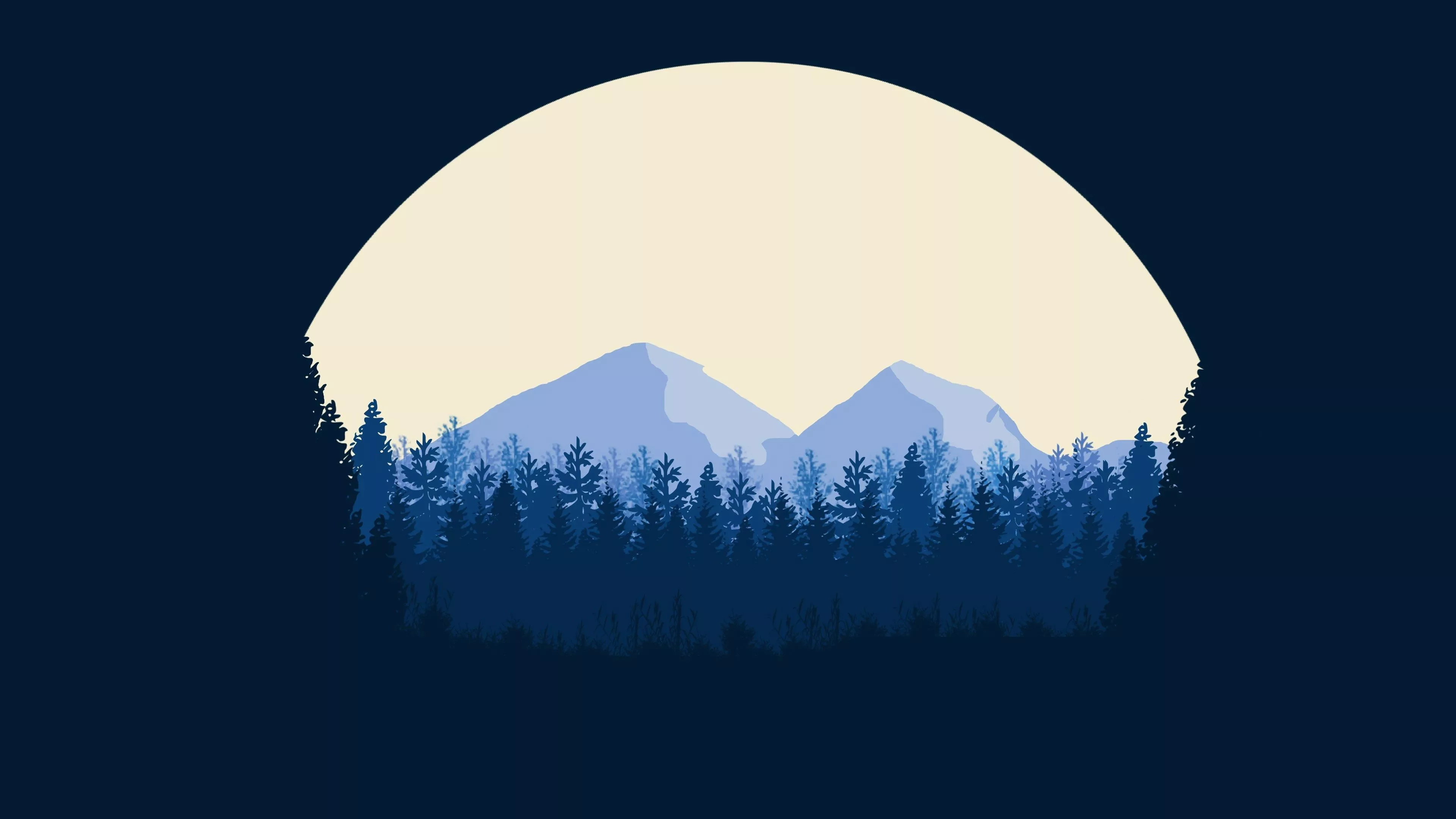Minimalist Mountains 4k