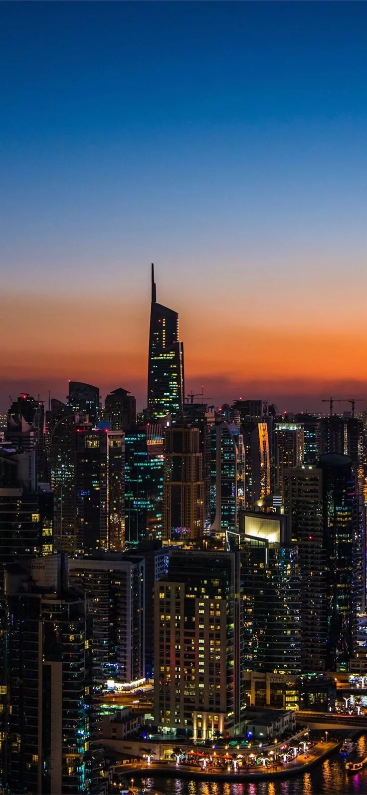 cityscape night of city dubai iPhone 11