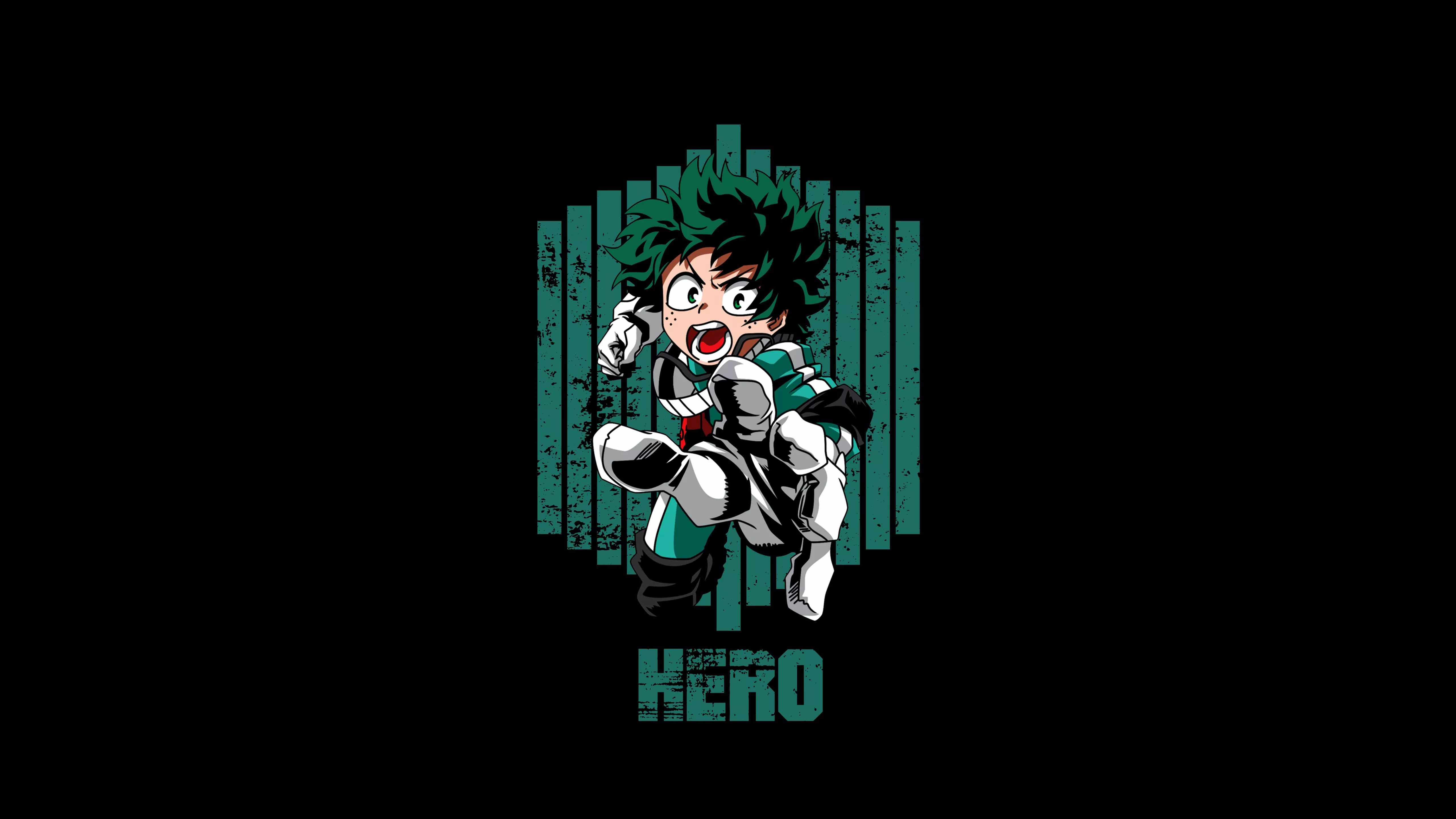 Izuku Midoriya Wallpaper 4K, Black