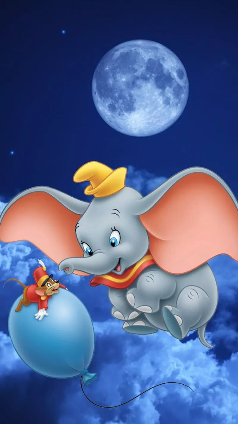 Dumbo, sky, disney, HD phone wallpaper