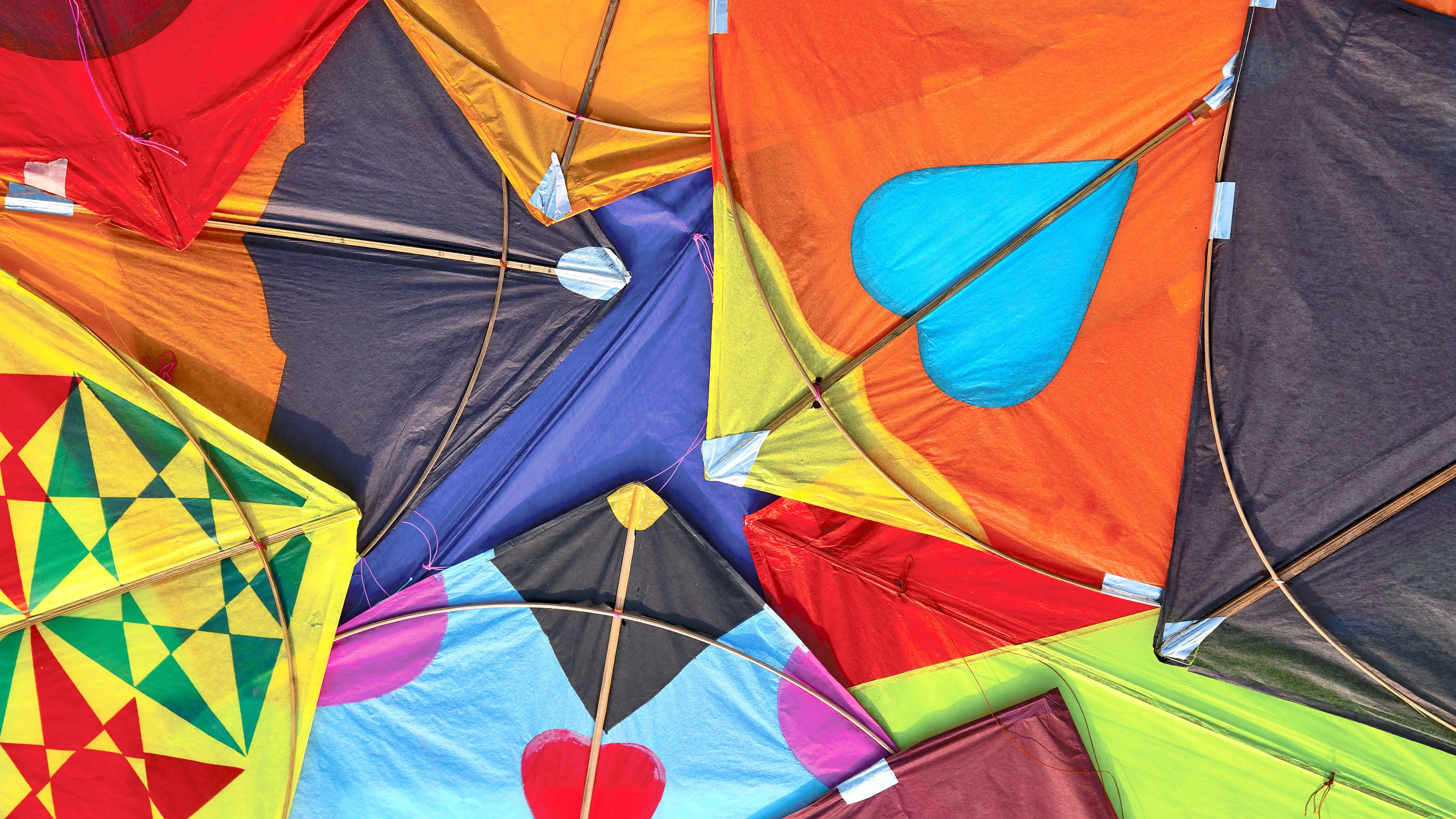 Colourful Kites Wallpaper, HD
