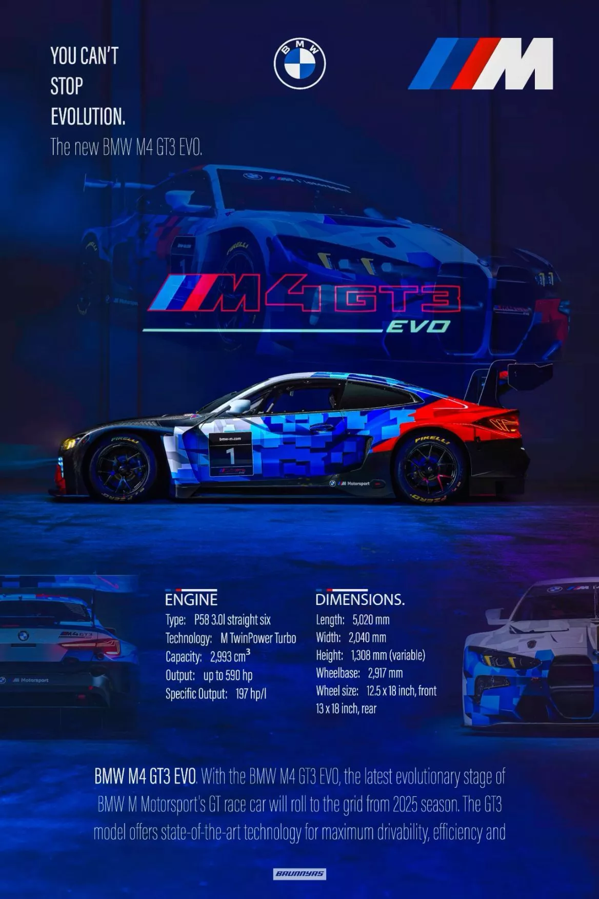 BMW M4 GT3 EVO POSTER
