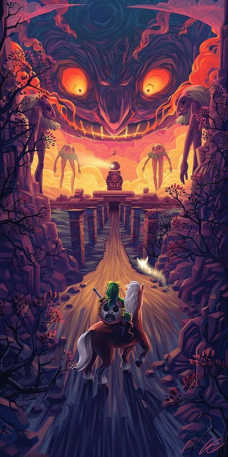 Zelda, link, majora, nintendo, HD phone