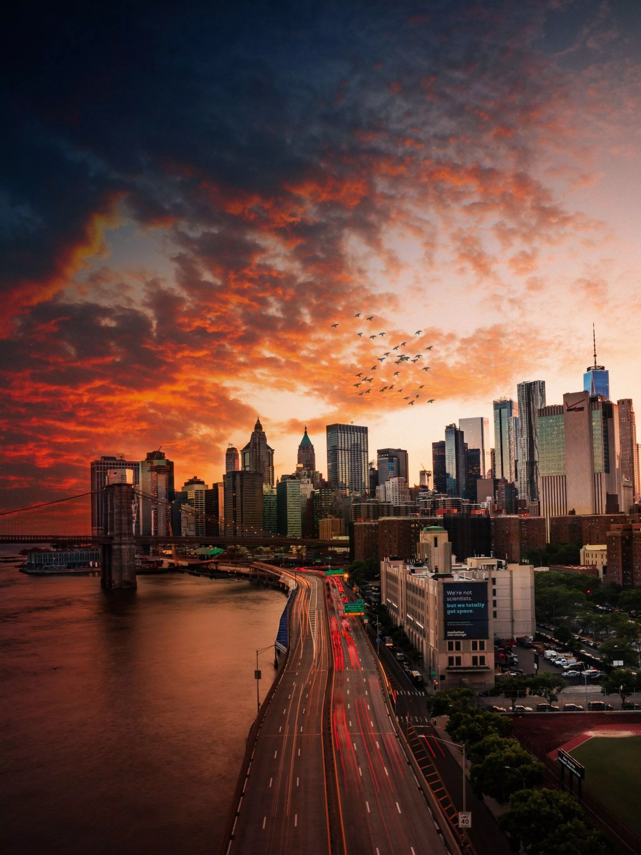 New York Sunset Wallpaper